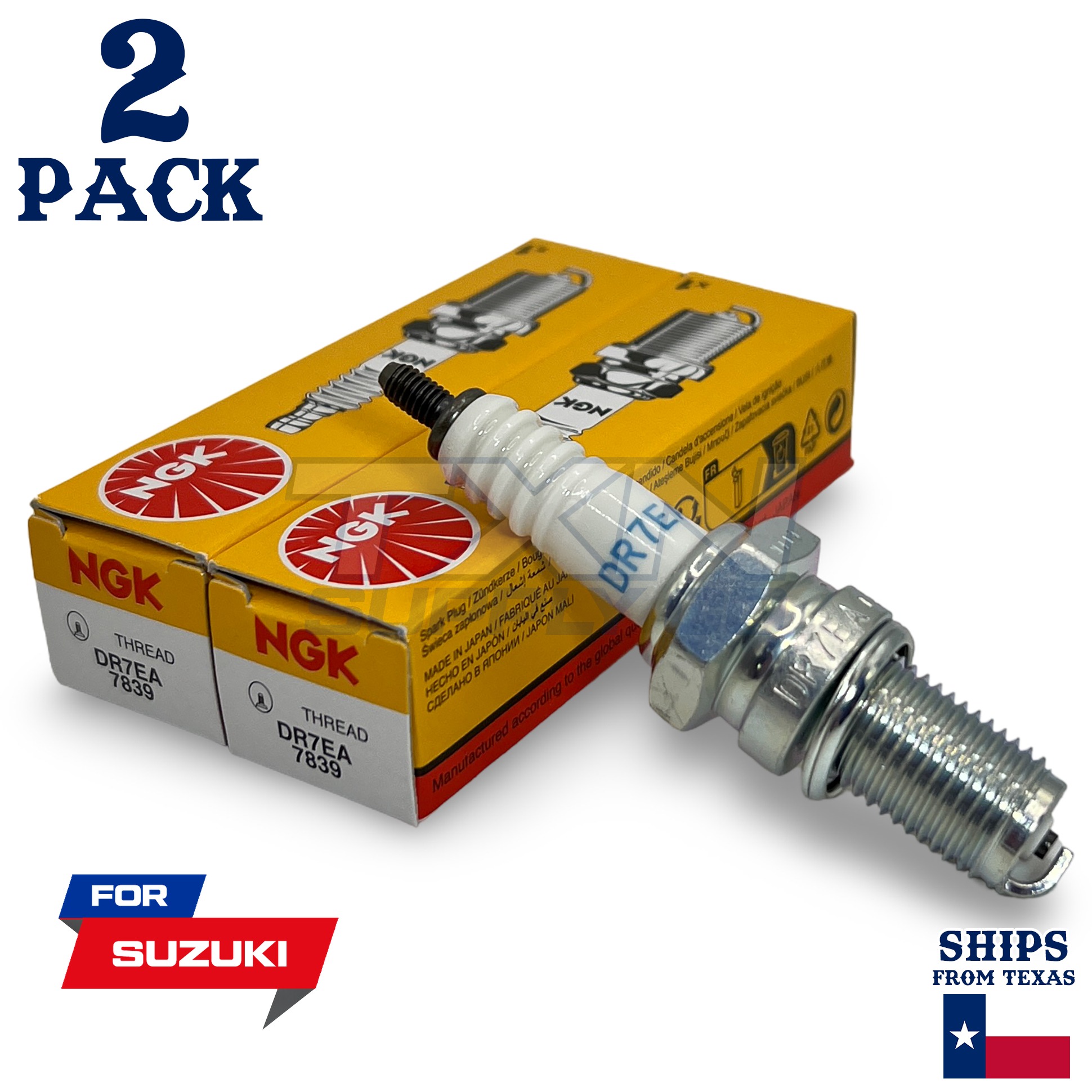 2 NGK Spark Plug - For 2001-2011 VL 800 C800C CUEIntruder Suzuki Motorcycle - Image 1