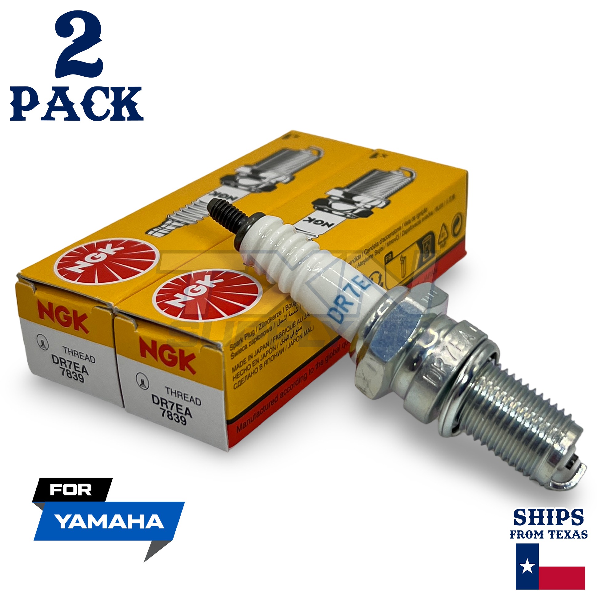 2 NGK Spark Plug - For XG 250 Tricker Yamaha Motorcycle - Image 1