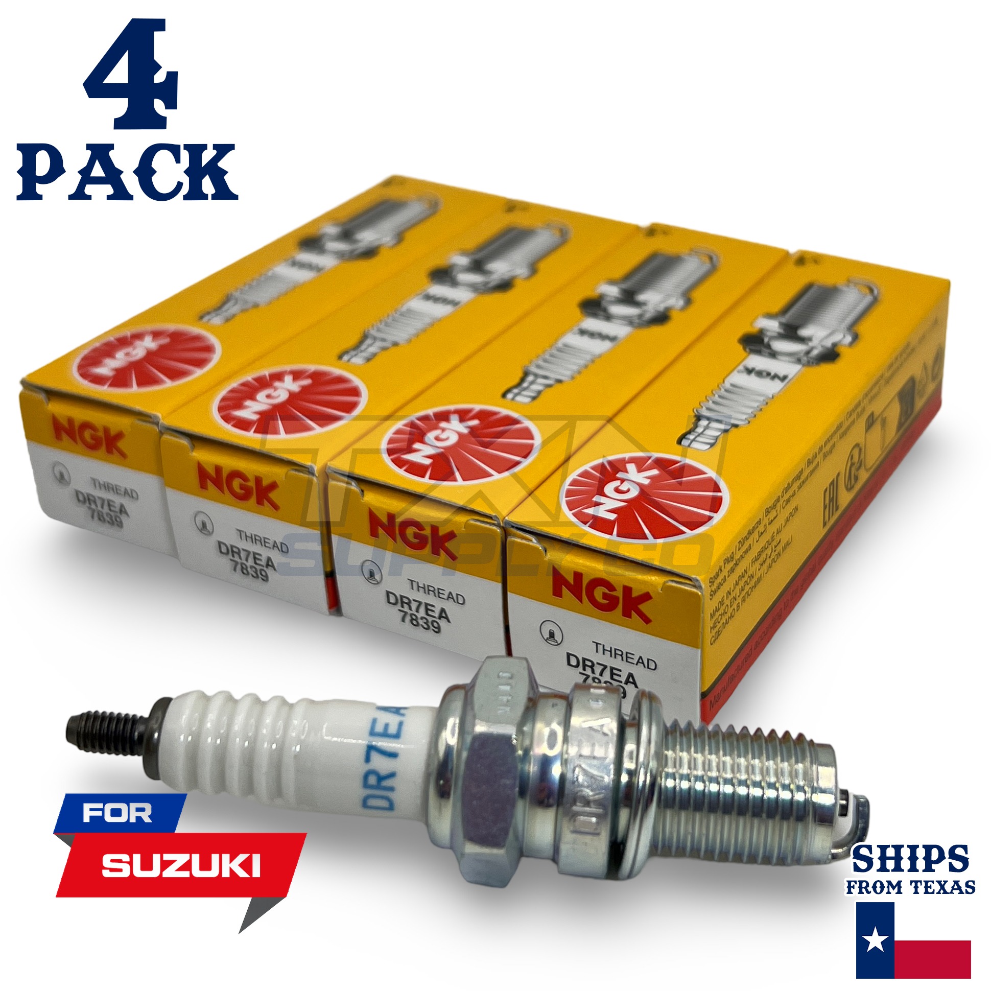 4 NGK Spark Plug - For 2010-2024 M 800 Intruder Suzuki Motorcycle - Image 1