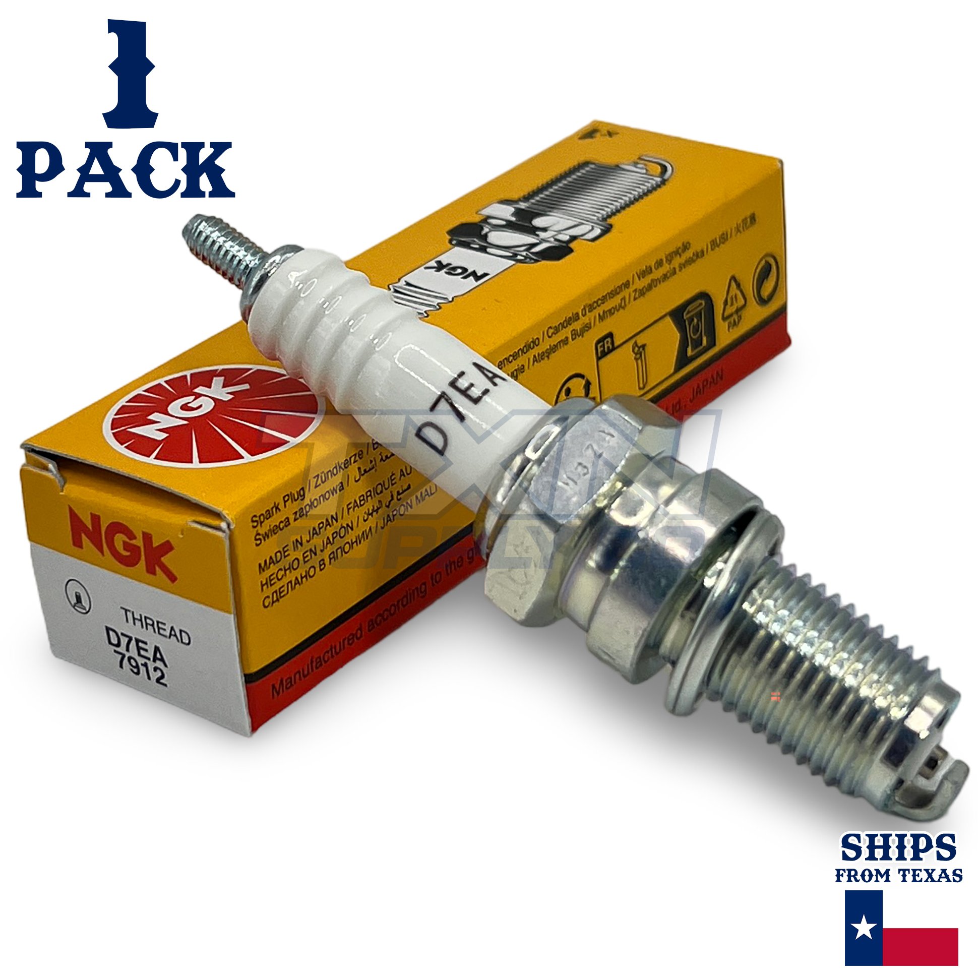 NGK 7912 Spark Plug D7EA - 1 Pack - Image 1