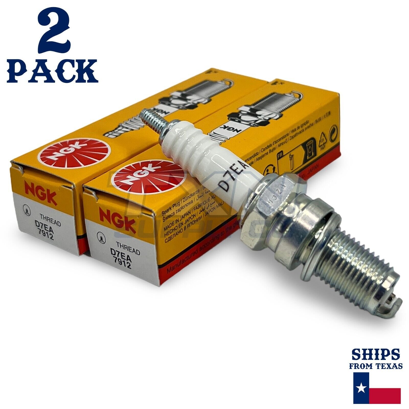 NGK 7912 Spark Plug D7EA - 2 Pack