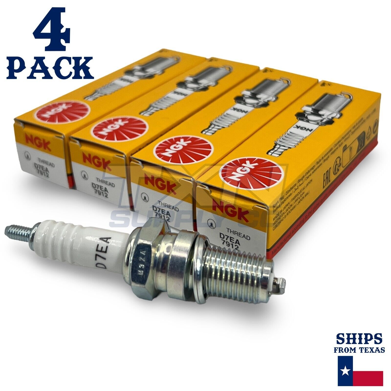 NGK 7912 Spark Plug D7EA - 4 Pack - Image 1