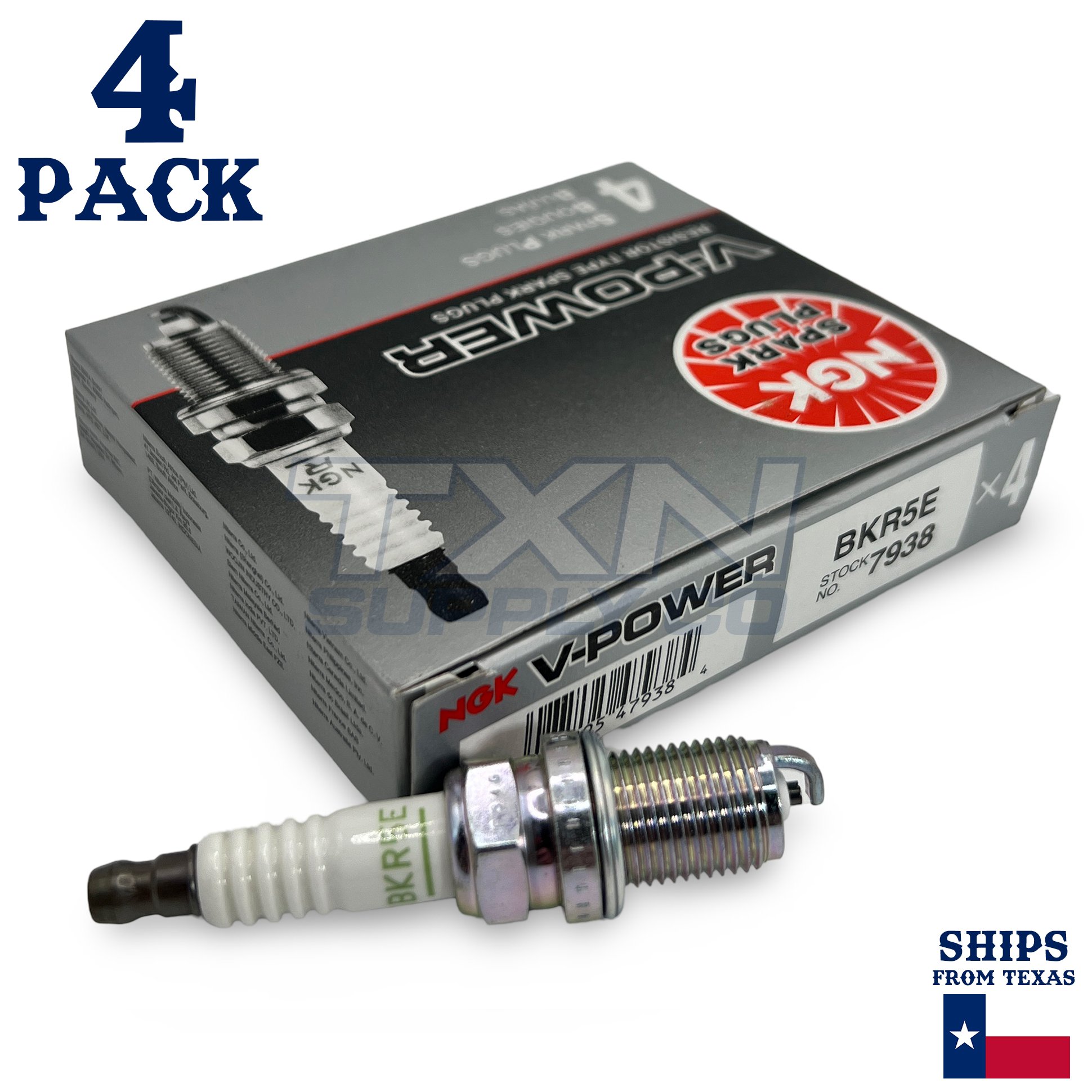 NGK 7938 Spark Plug BKR5E - 4 Pack