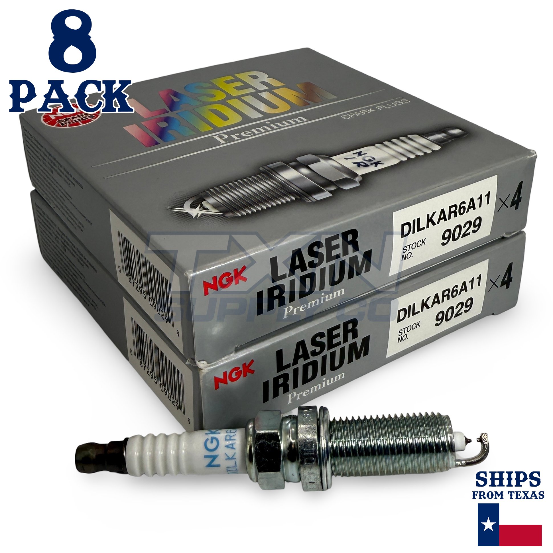 8 Pack NGK V-Power 9029 Spark Plugs DILKAR6A11 - Image 1