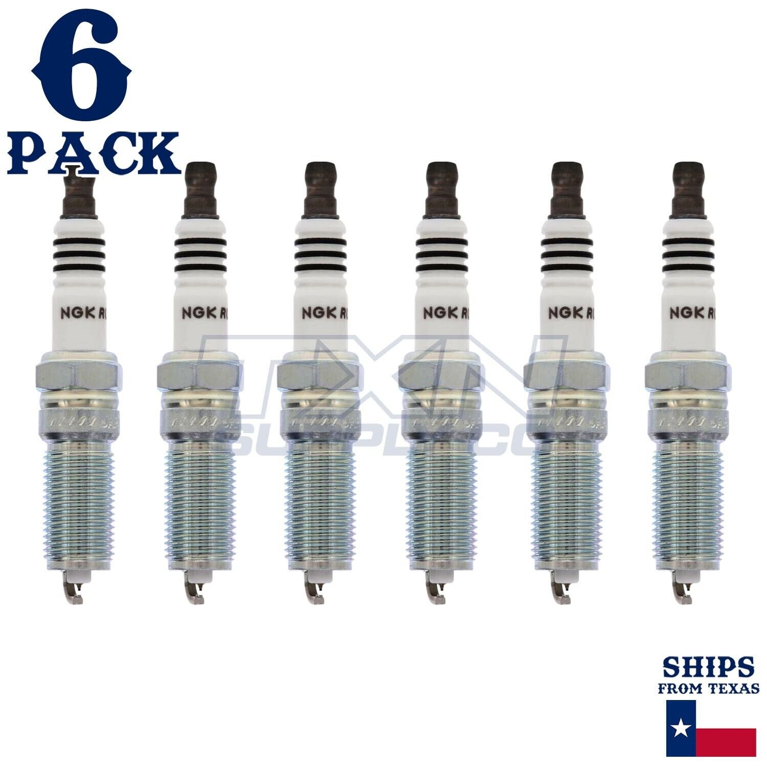 6 Pack NGK Ruthenium HX Spark Plugs 2015-2019 for Ford Expedition V6 3.5L