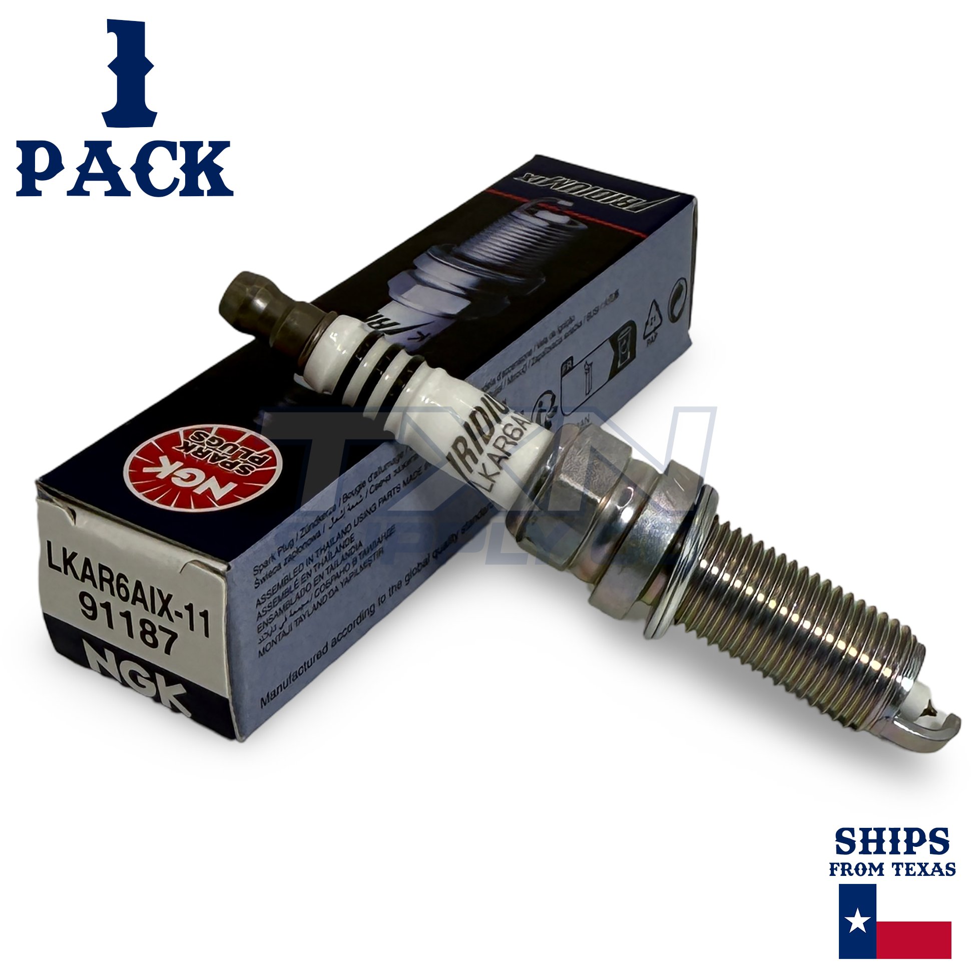 1 Pack NGK Iridium IX 91187 Spark Plugs LKAR6AIX-11 - Image 1