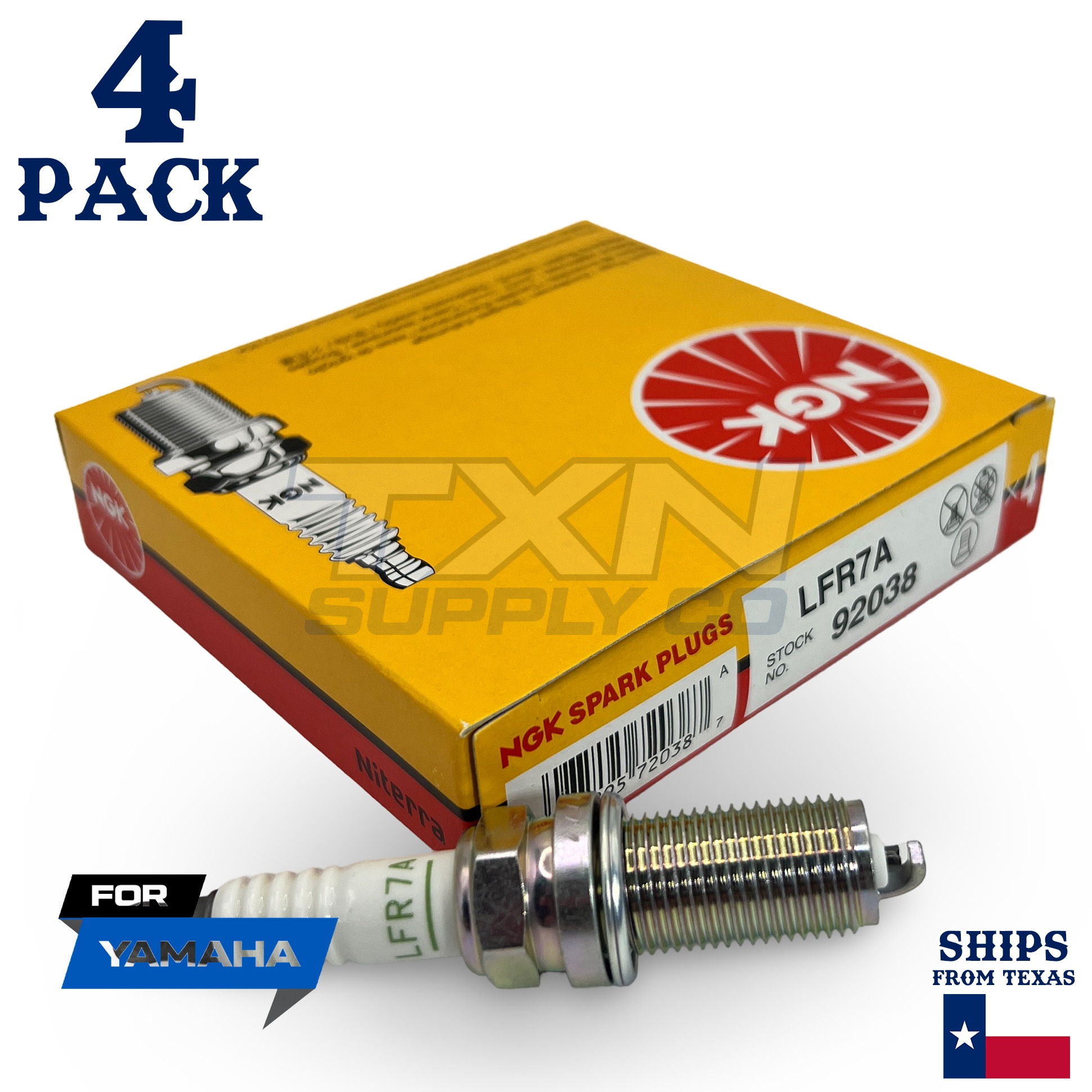 4 NGK Spark Plugs - For Yamaha Waverunner GP HO Watercraft - Image 1