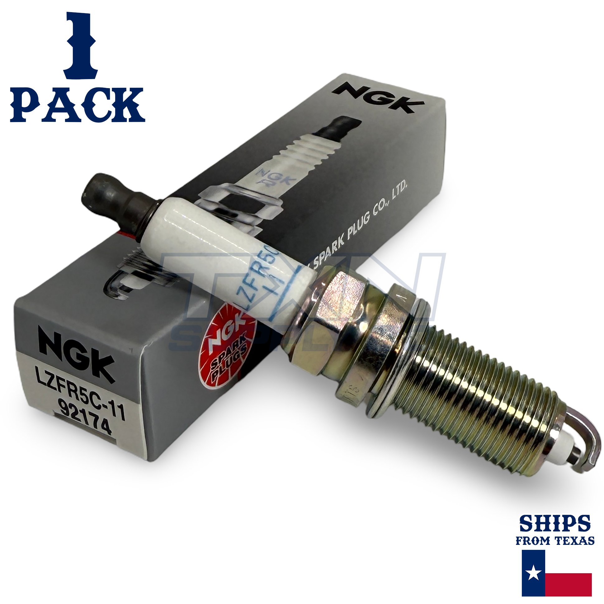 1 Pack NGK Ruthenium HX 92174 Spark Plugs LZFR5C-11 - Image 1