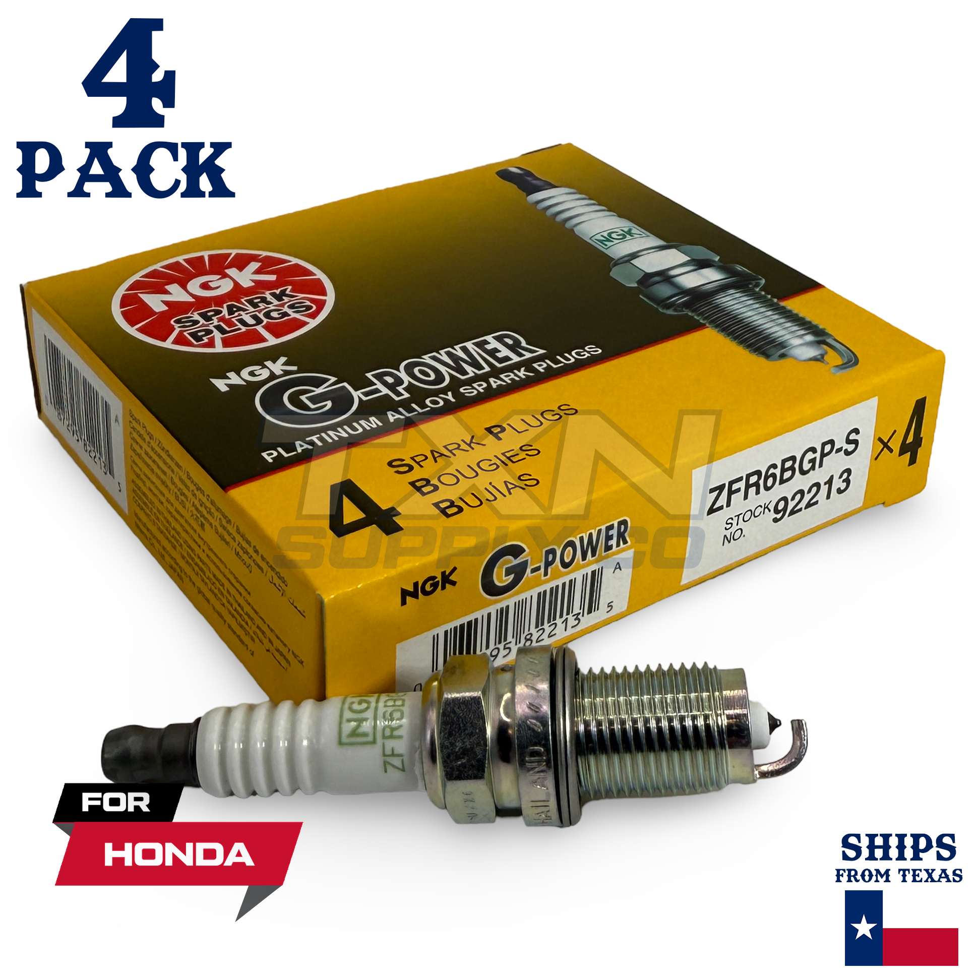 4 Pack NGK G-Power Spark Plugs 2002-2005 for Honda Civic L4 2.0L - Image 1