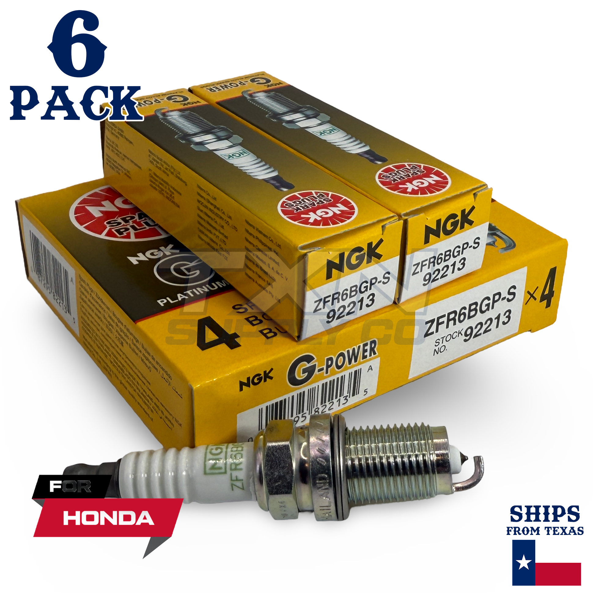 6 Pack NGK G-Power Spark Plugs 2003-2007 for Honda Accord V6 3.0L - Image 1