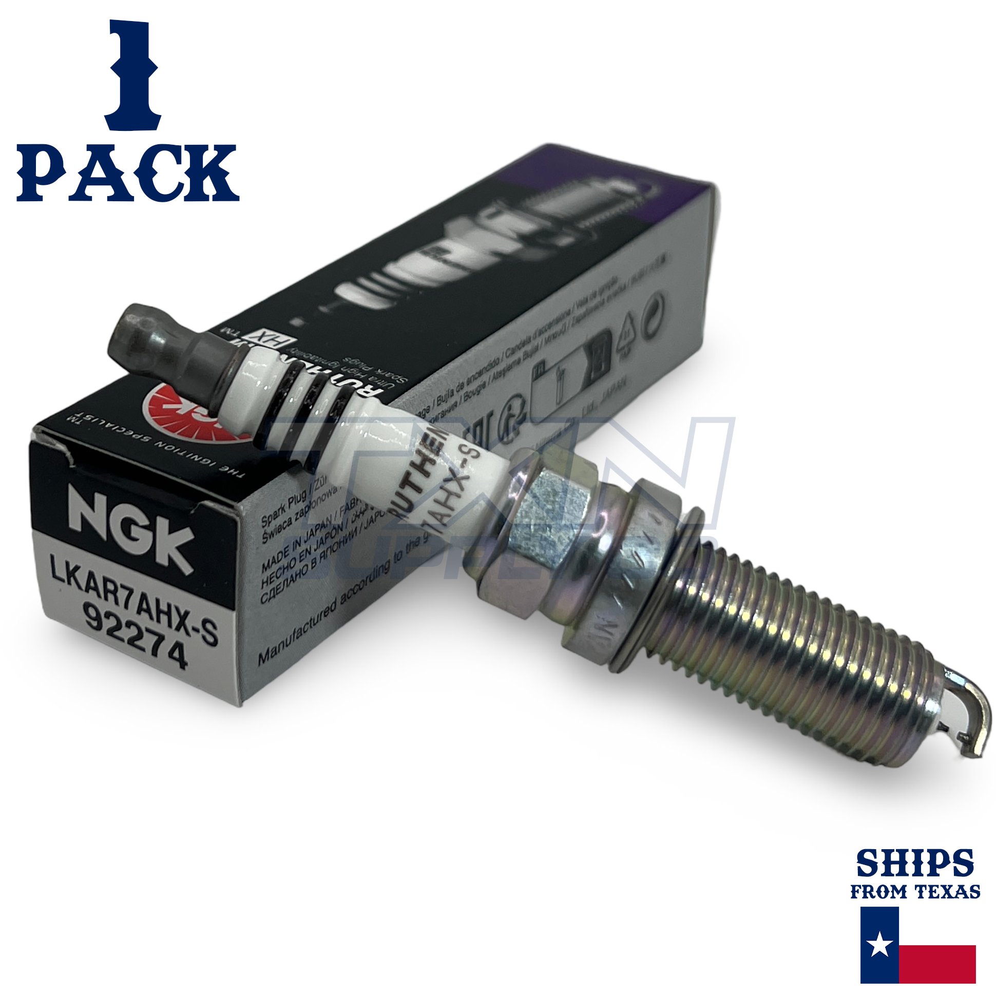 1 Pack NGK Ruthenium HX 92274 Spark Plugs LKAR7AHX-S - Image 1