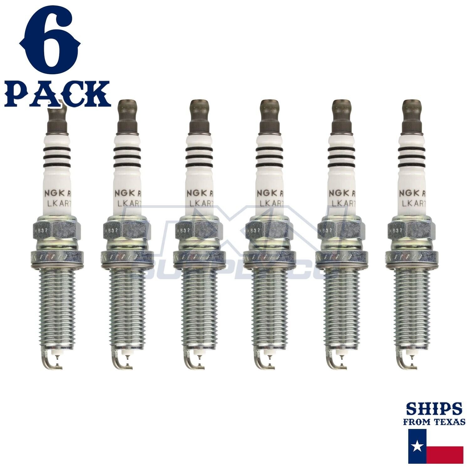 6 Pack NGK Ruthenium HX Spark Plugs 2014-2017 for Infiniti Q70 V6 3.5L - Image 1