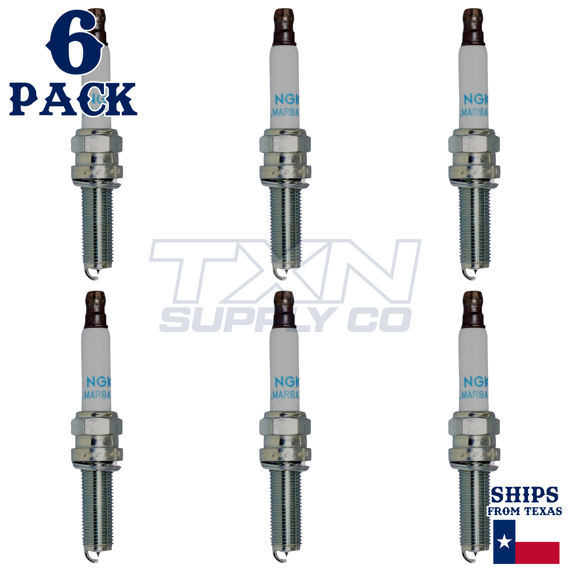 NGK 92288 LMAR8AI-8 Spark Plugs 6 Pack - Image 1