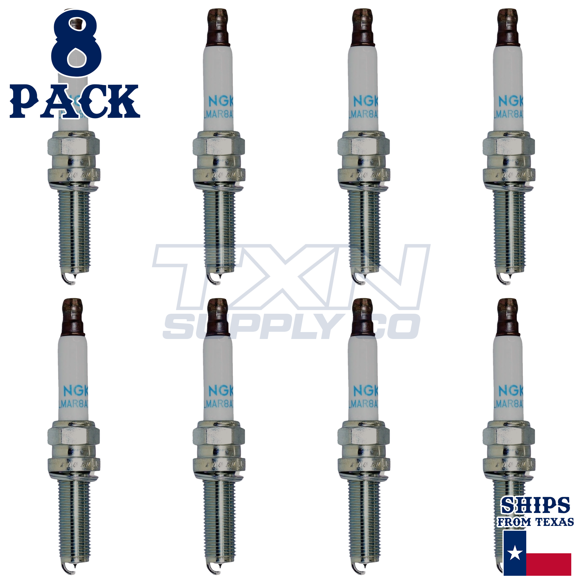 NGK 92288 LMAR8AI-8 Spark Plugs 8 Pack - Image 1