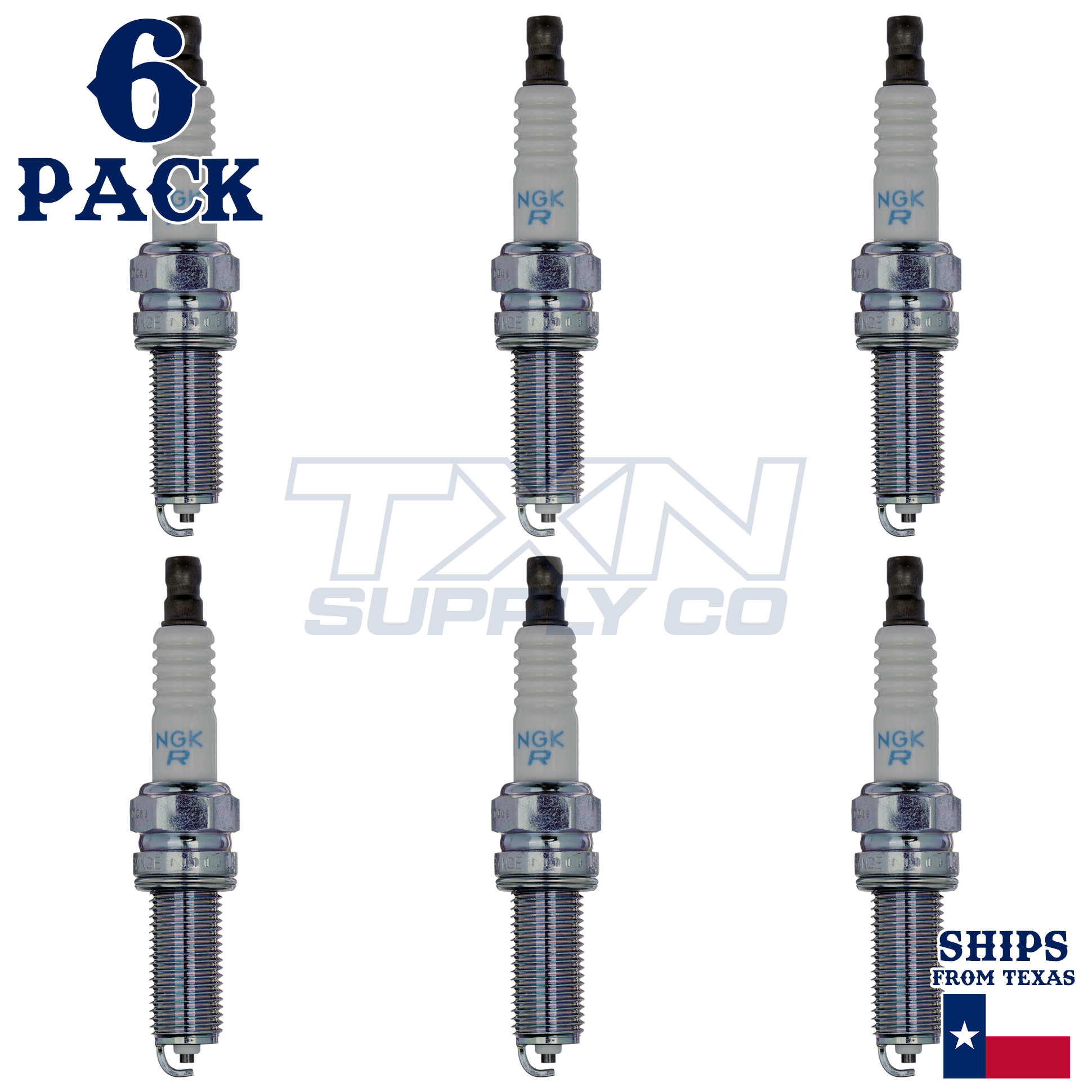 NGK 92650 LKR6E Spark Plugs 6 Pack - Image 1