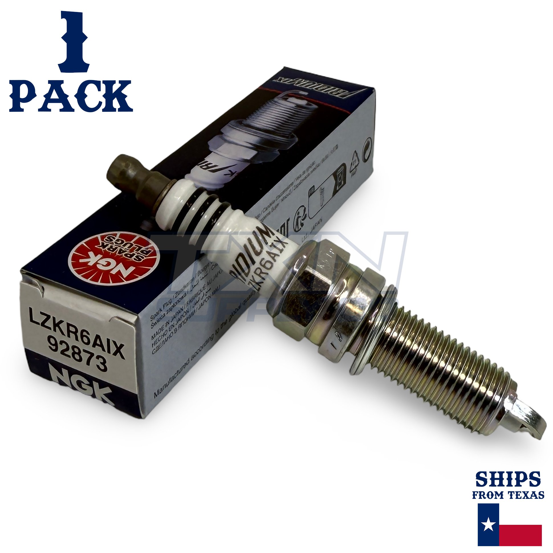 1 Pack NGK Iridium IX 92873 Spark Plugs LZKR6AIX - Image 1