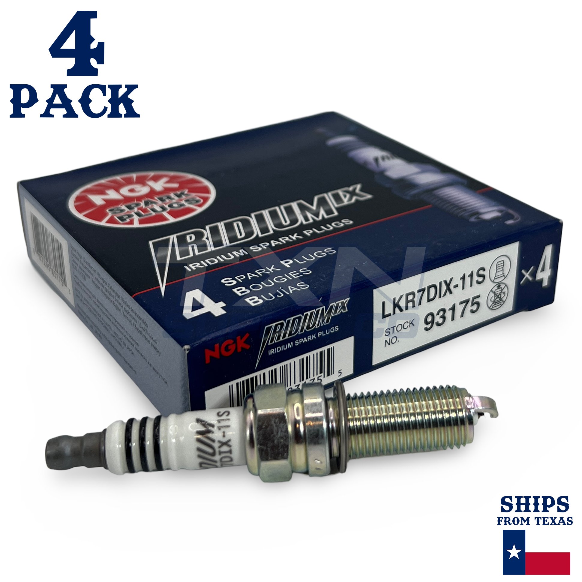 4 Pack NGK Iridium IX 93175 Spark Plugs LKR7DIX-11S