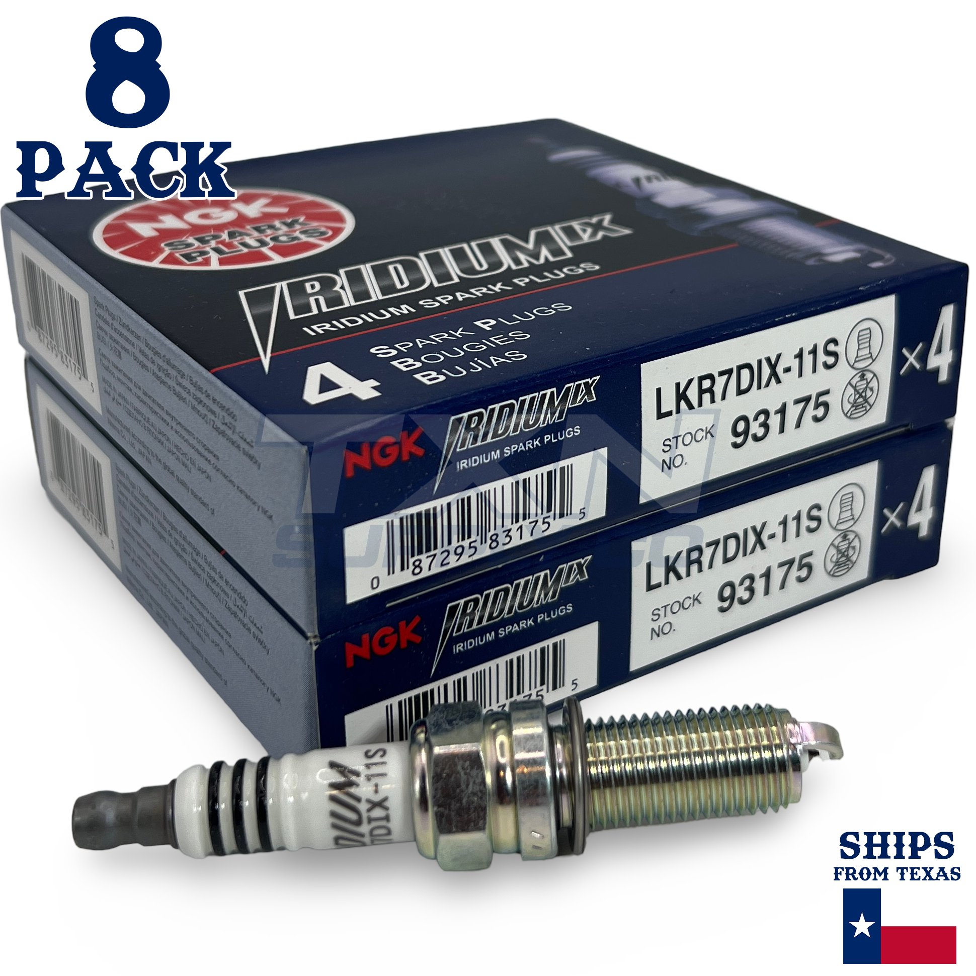 8 Pack NGK Iridium IX 93175 Spark Plugs LKR7DIX-11S - Image 1
