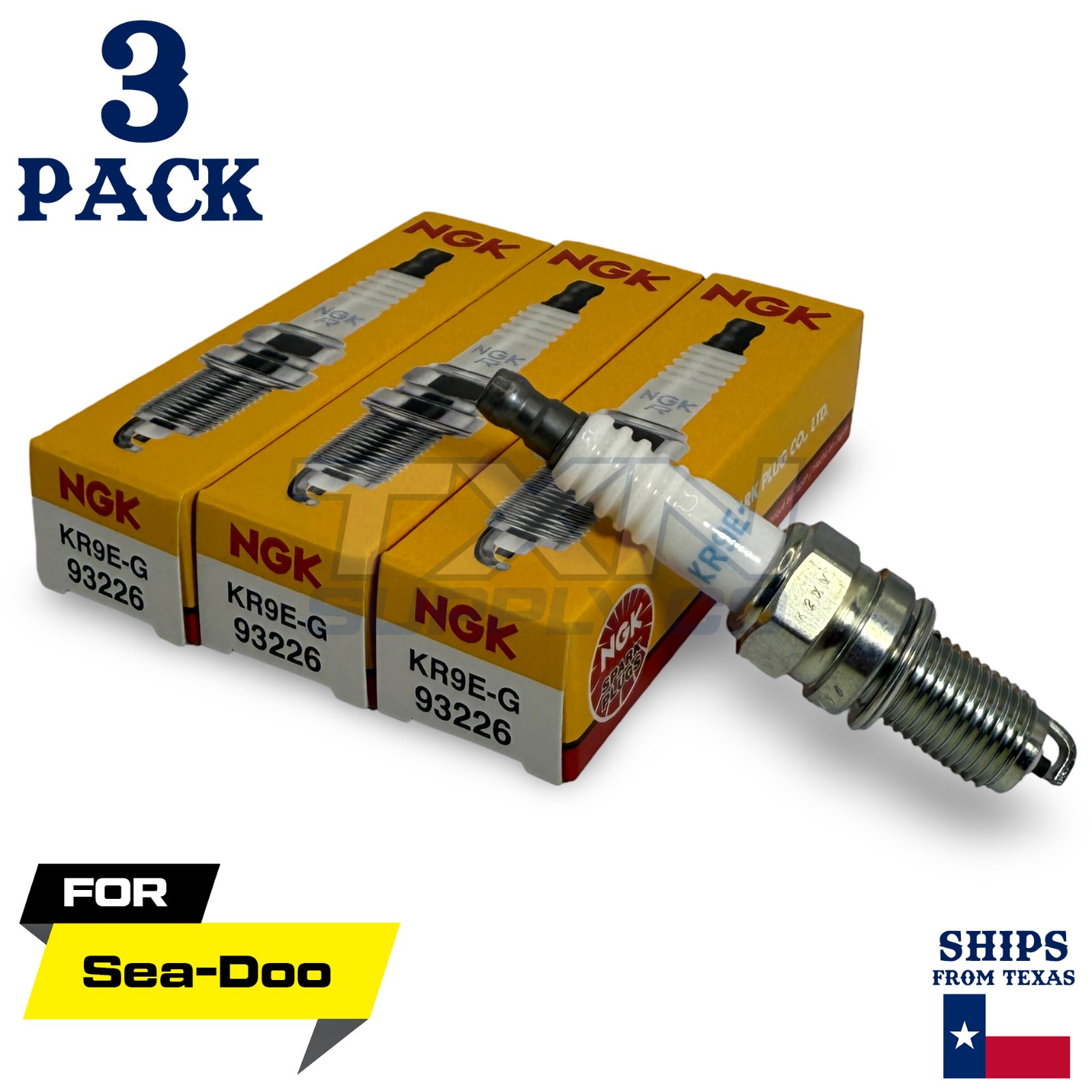 3 NGK Spark Plugs 93226 For Sea-Doo 2016-2022 300HP 1630cc GTX RXP RXT 300