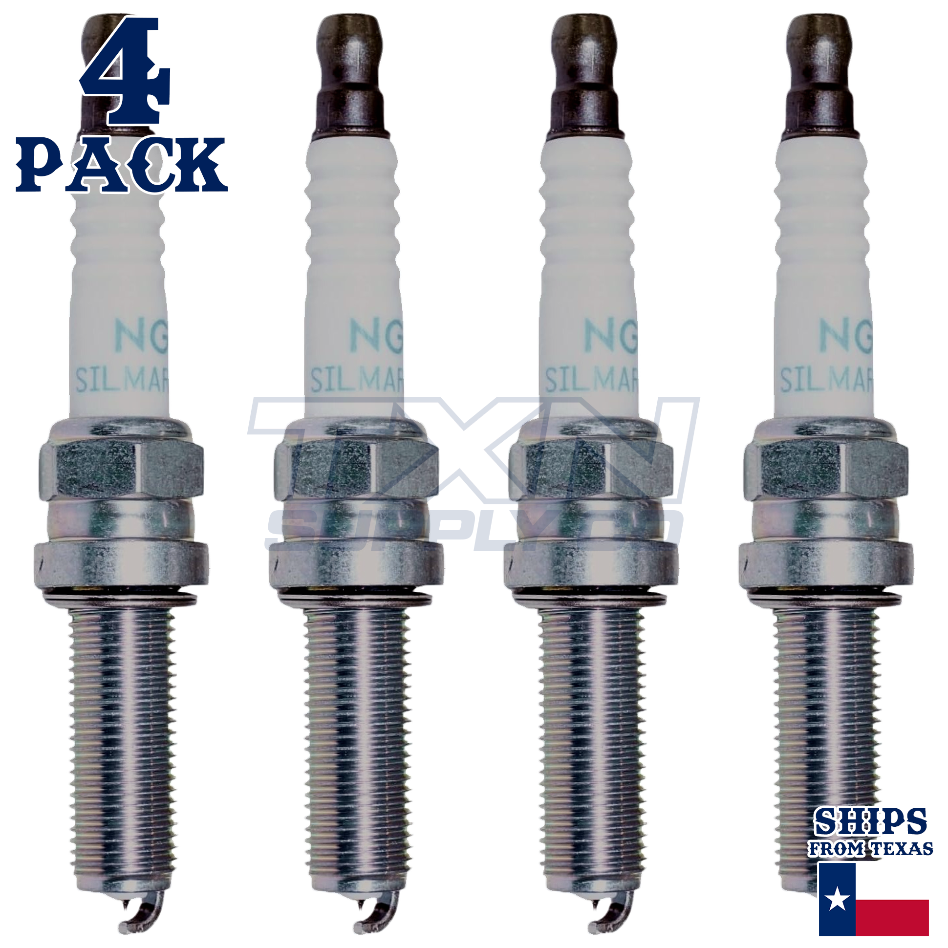 NGK 93675 SILMAR7A9S Spark Plugs 4 Pack - Image 1