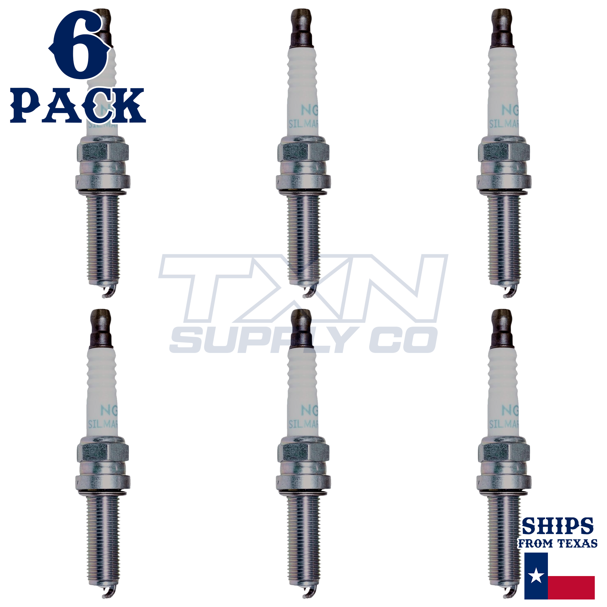 NGK 93675 SILMAR7A9S Spark Plugs 6 Pack - Image 1