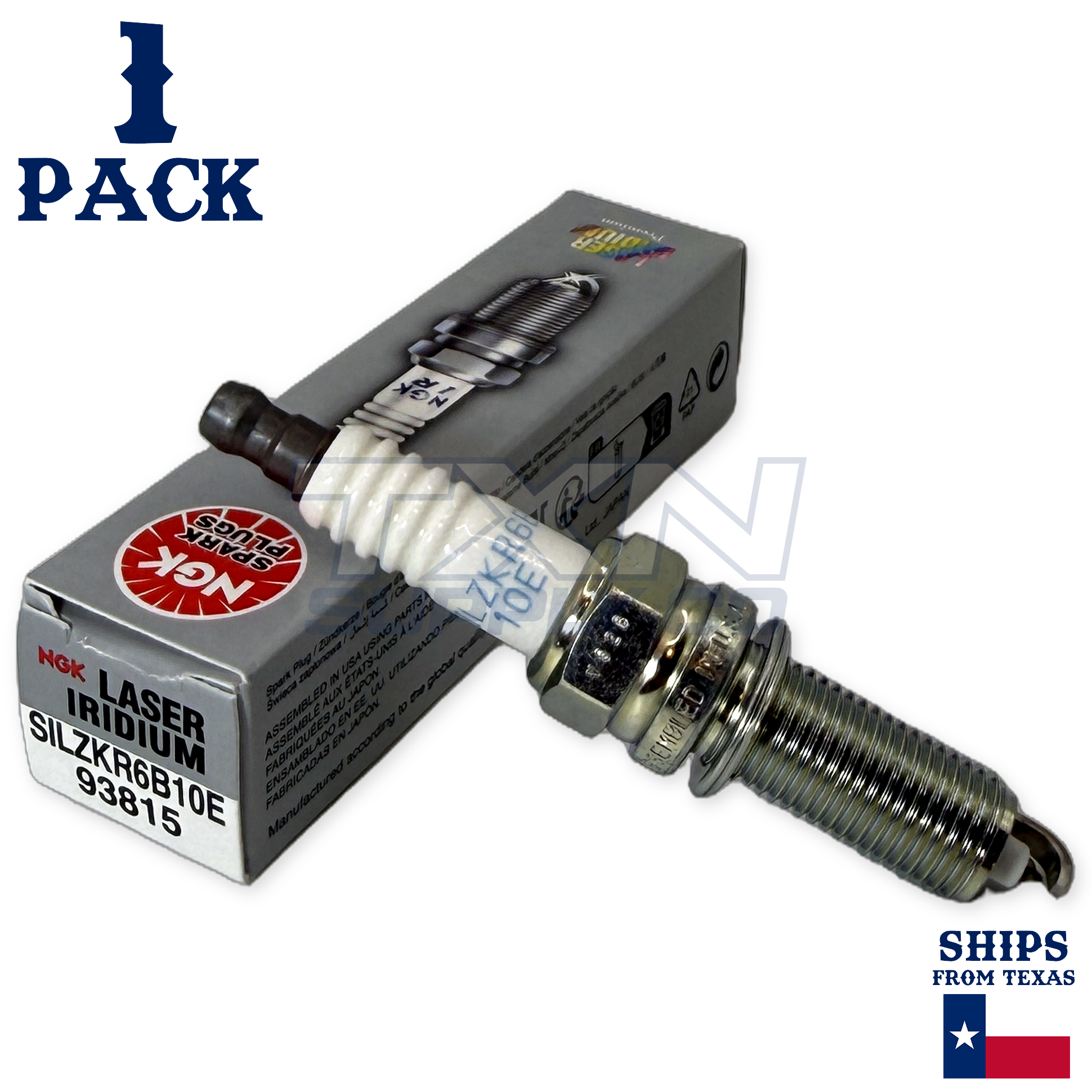 NGK 93815 Spark Plug SILZKR6B10E - 1 Pack - Image 1