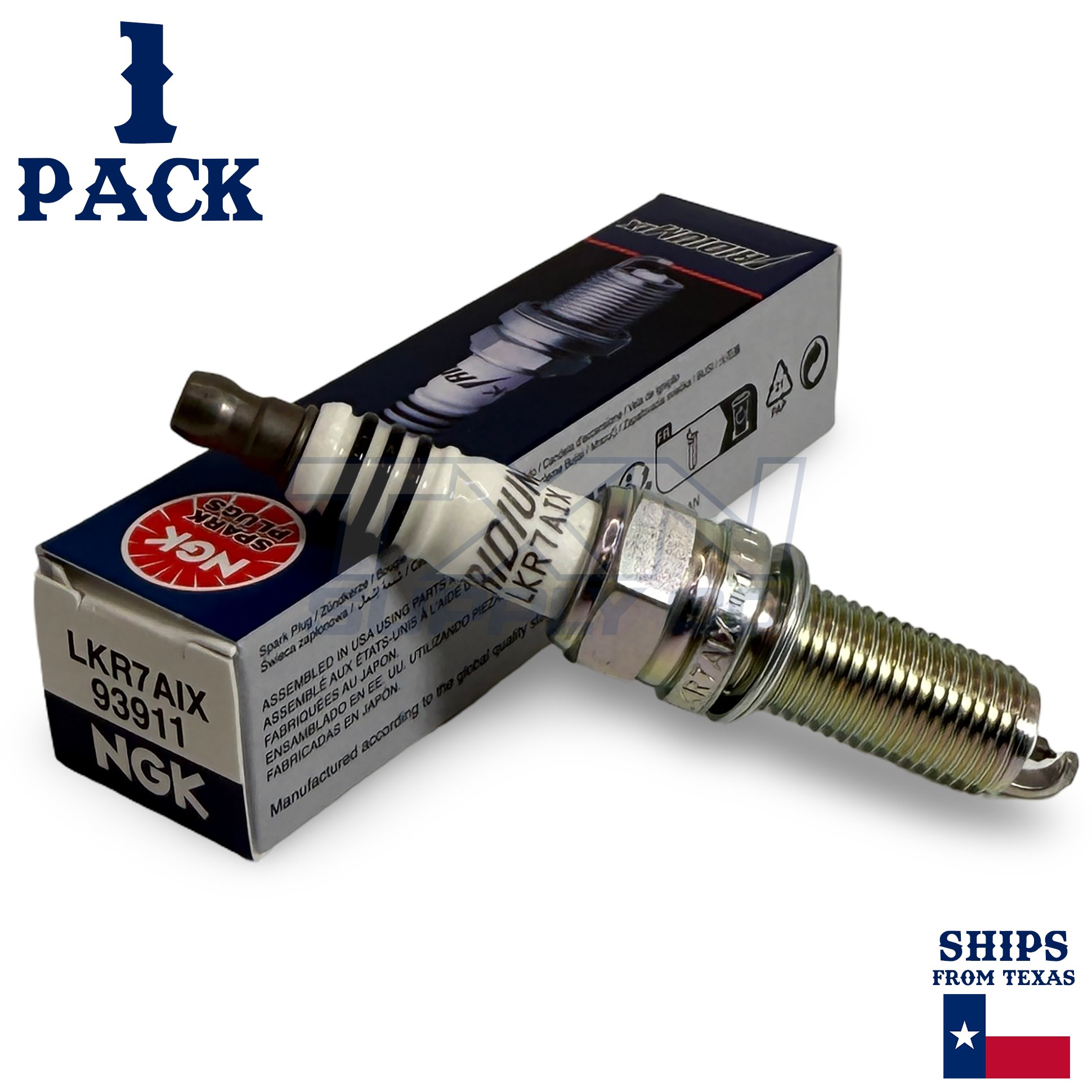 1 Pack NGK Iridium IX 93911 Spark Plugs LKR7AIX - Image 1