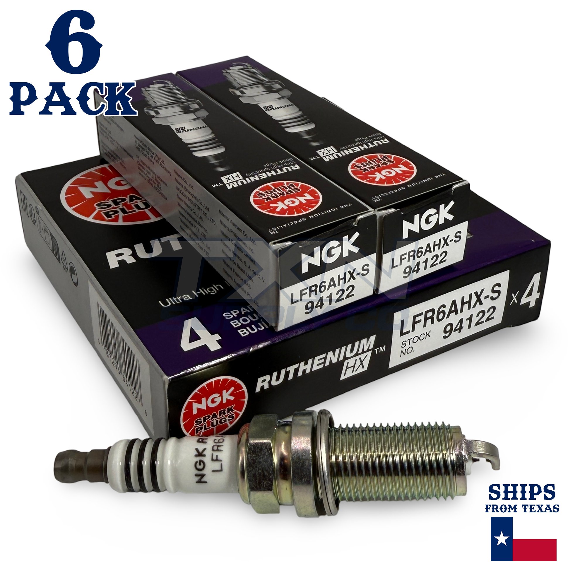 6 Pack NGK Ruthenium HX Spark Plugs 2001-2004 for Subaru Outback H6 3.0L