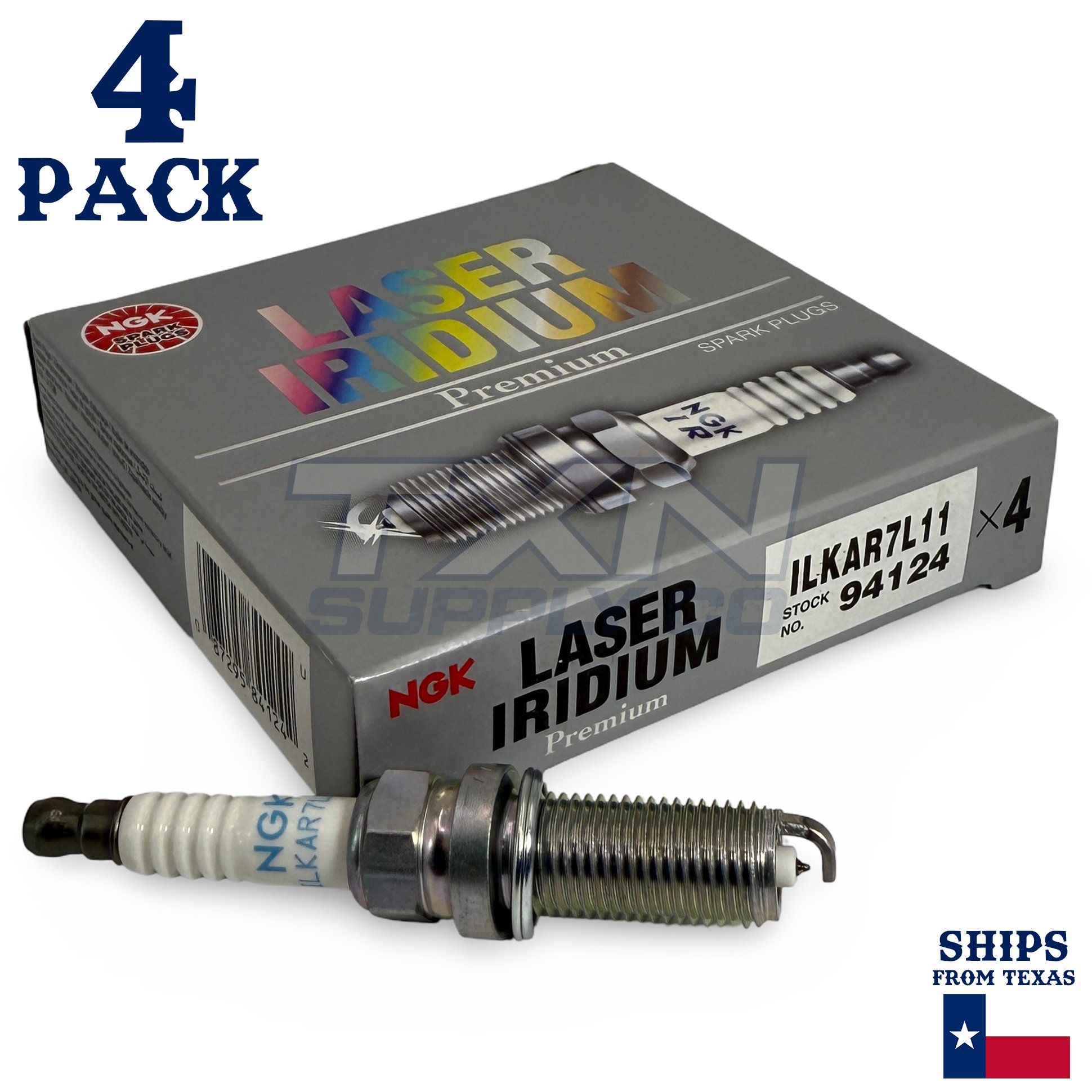 4 Pack NGK V-Power 94124 Spark Plugs ILKAR7L11