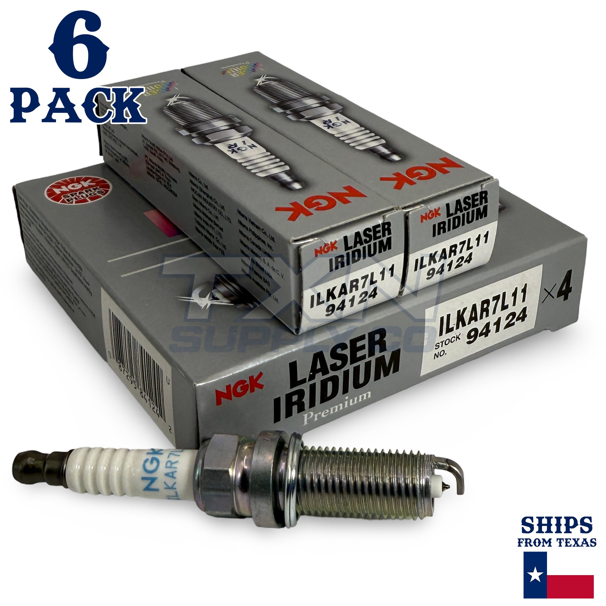 6 Pack NGK V-Power 94124 Spark Plugs ILKAR7L11