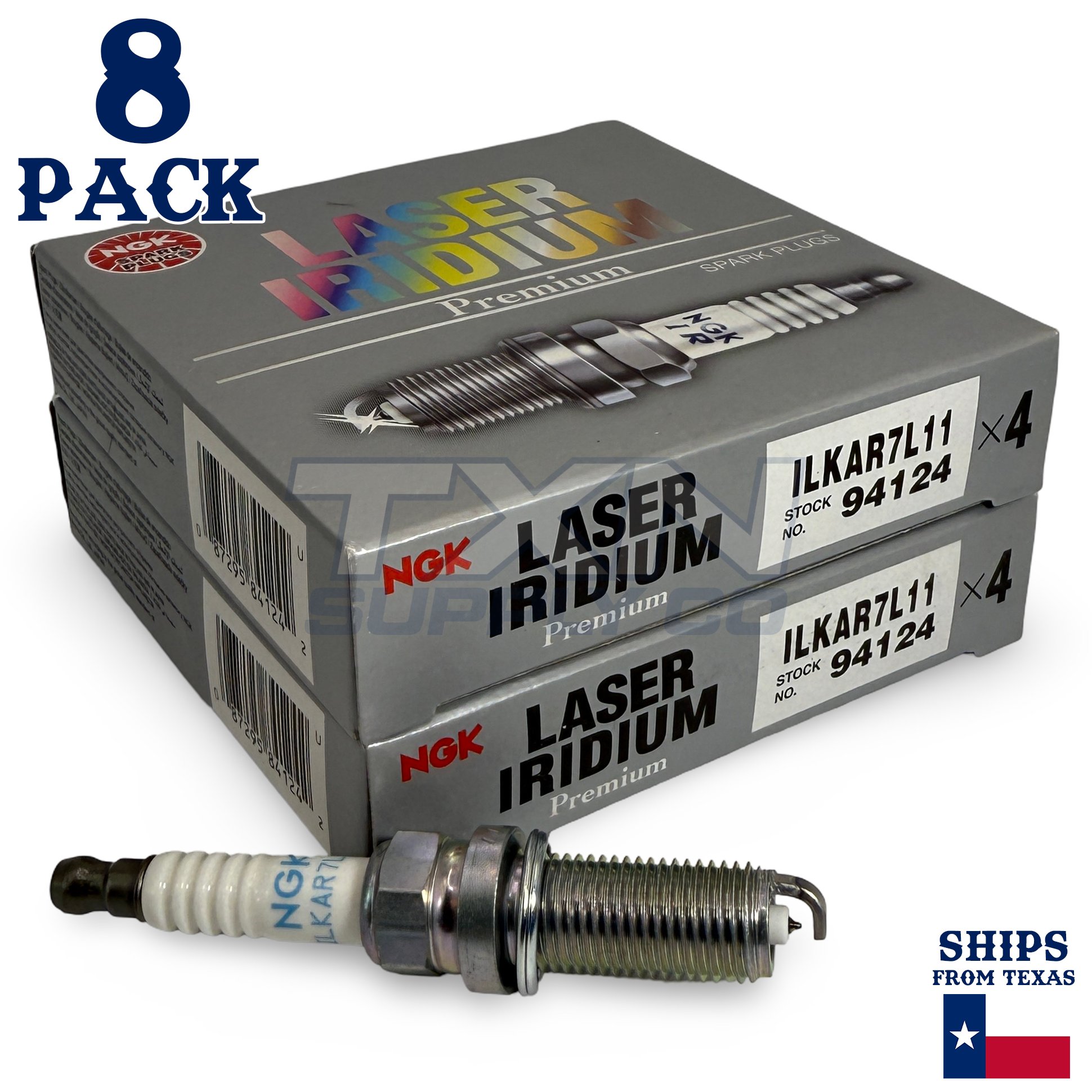 8 Pack NGK V-Power 94124 Spark Plugs ILKAR7L11