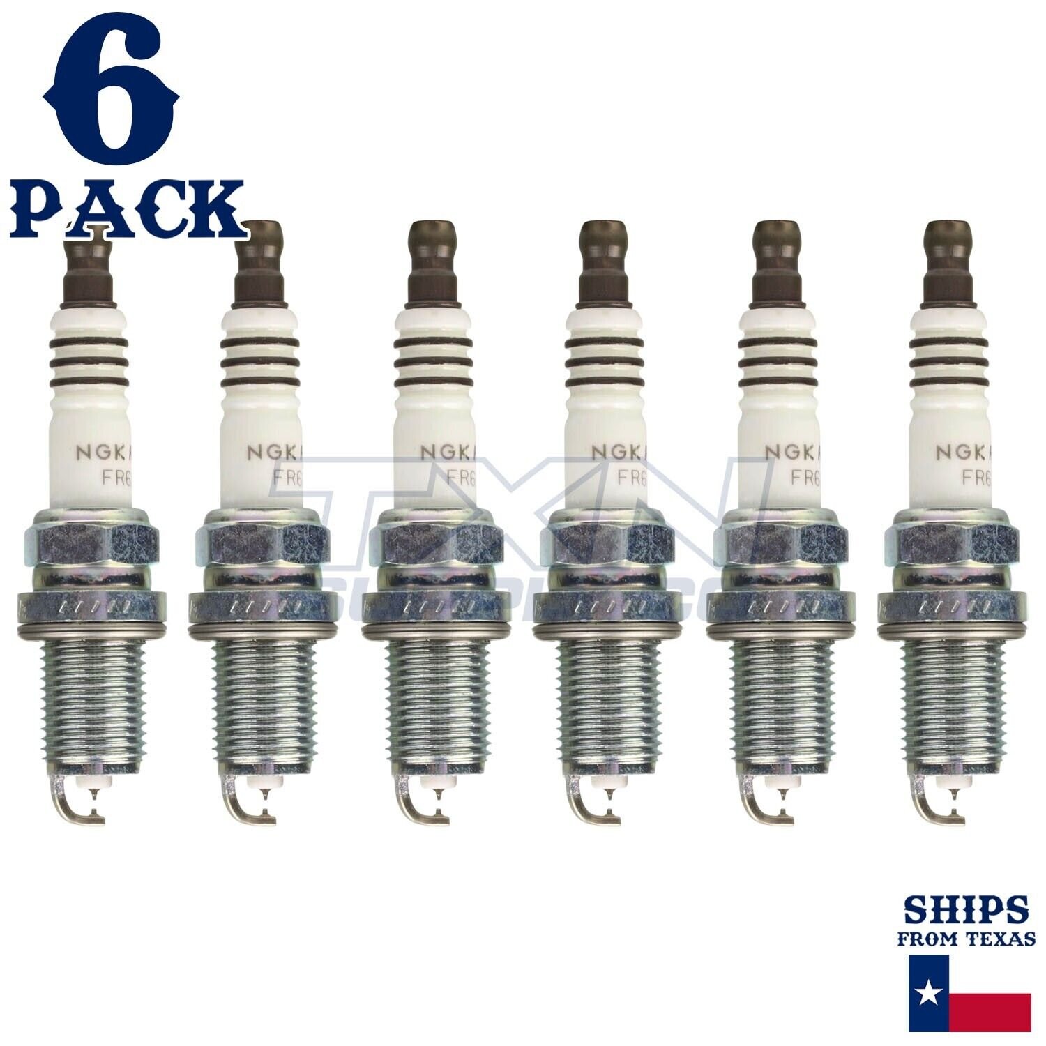 6 Pack NGK Ruthenium HX Spark Plugs 2003-2005 for Land Rover Freelander V6 2.5L - Image 1