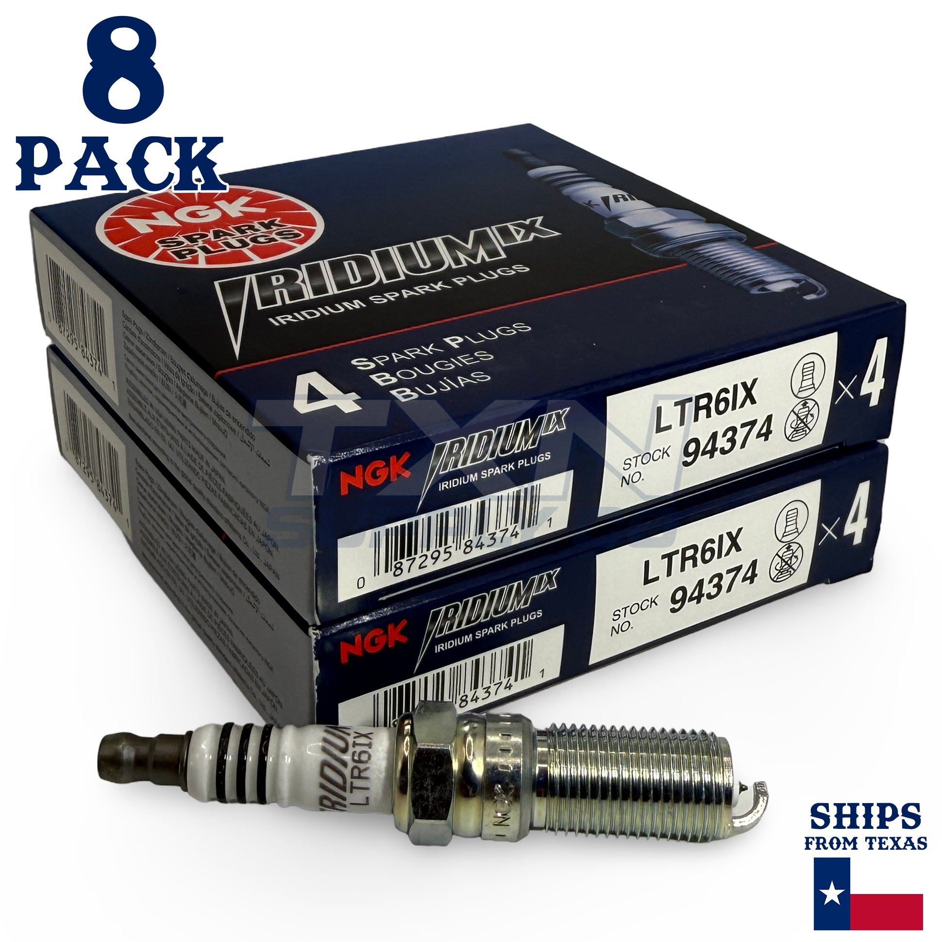 8 Pack NGK Iridium IX 94374 Spark Plugs LTR6IX