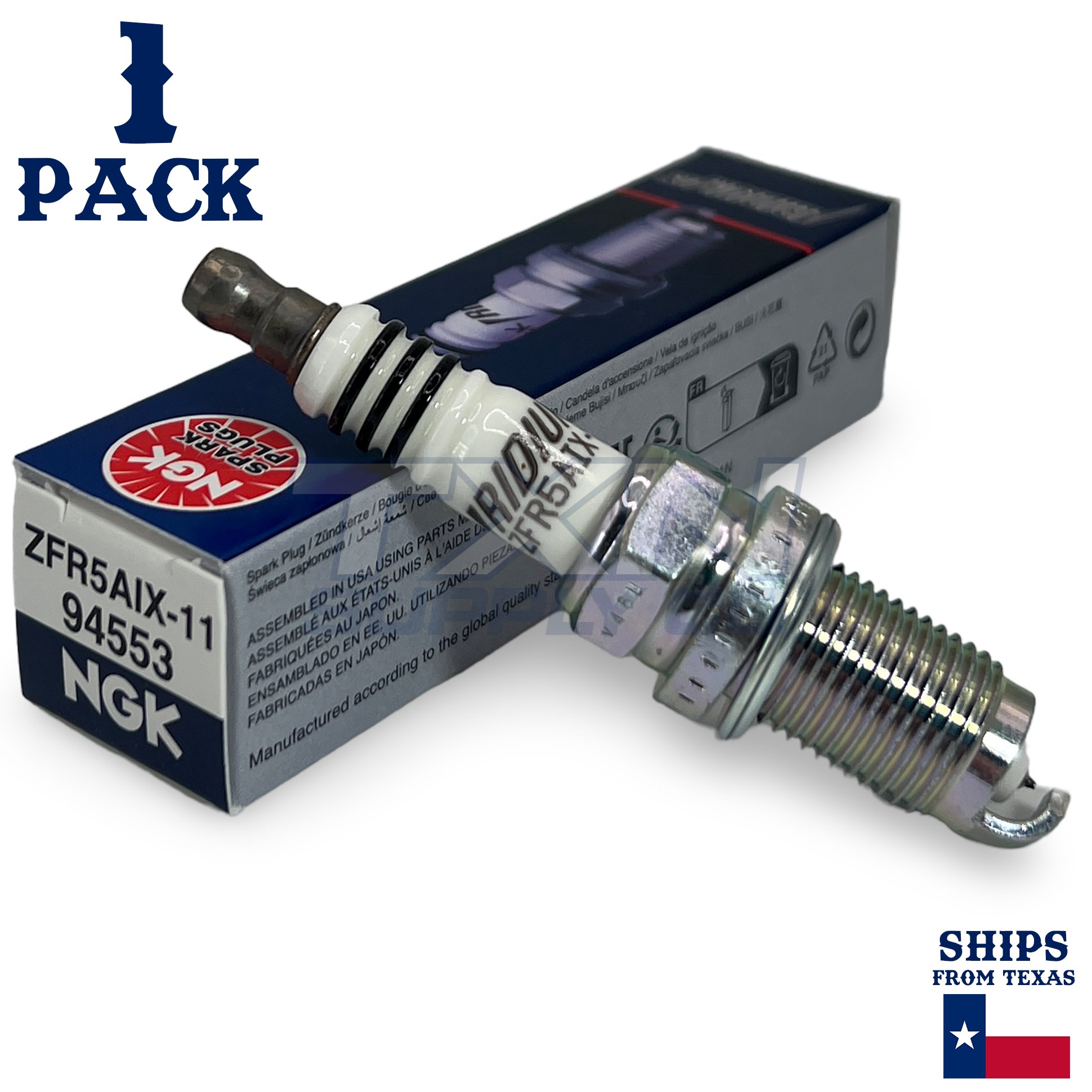 1 Pack NGK Iridium IX 94553 Spark Plugs ZFR5AIX-11 - Image 1