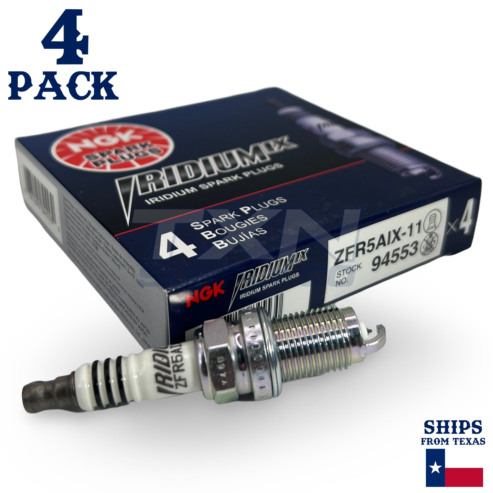 4 Pack NGK Iridium IX 94553 Spark Plugs ZFR5AIX-11