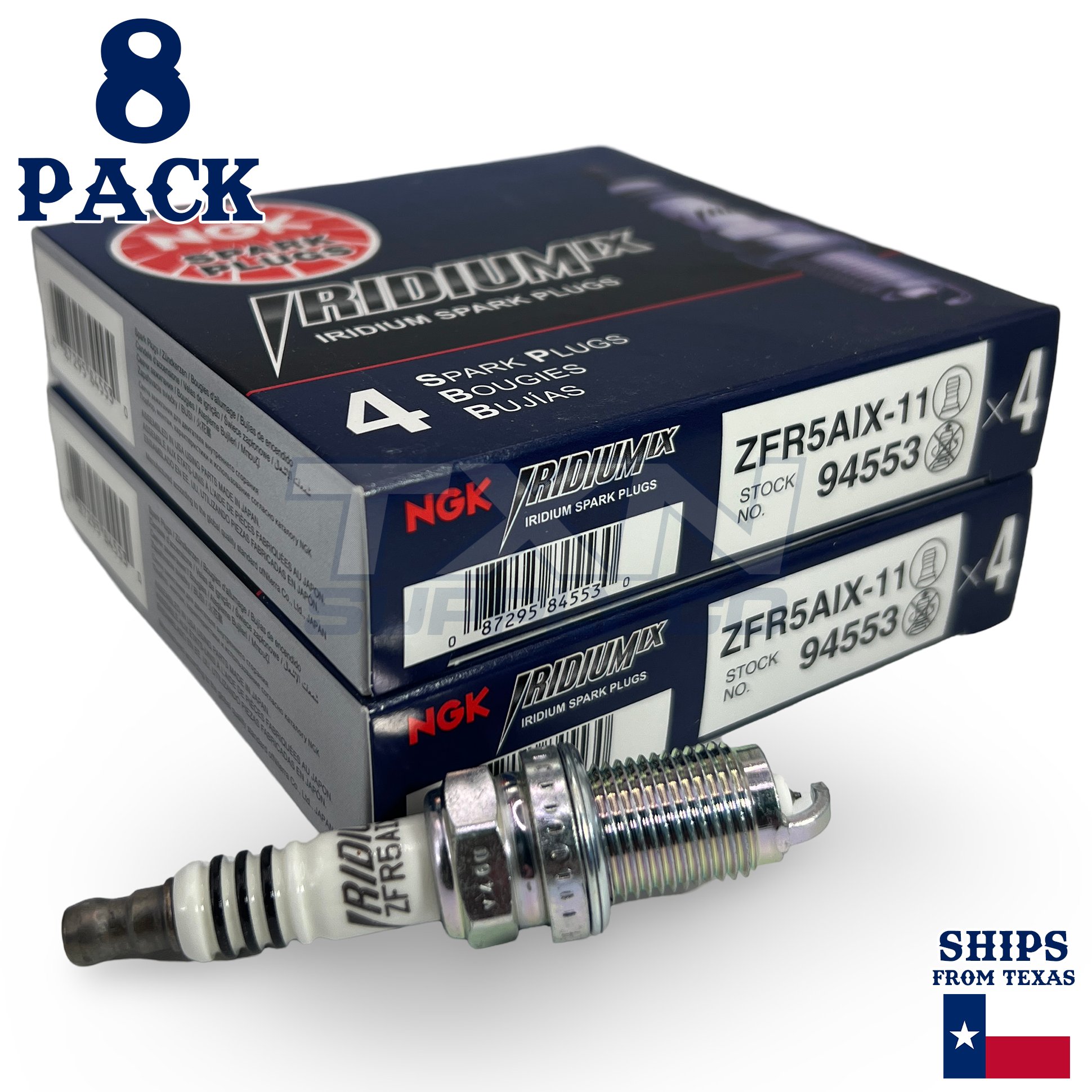 8 Pack NGK Iridium IX 94553 Spark Plugs ZFR5AIX-11
