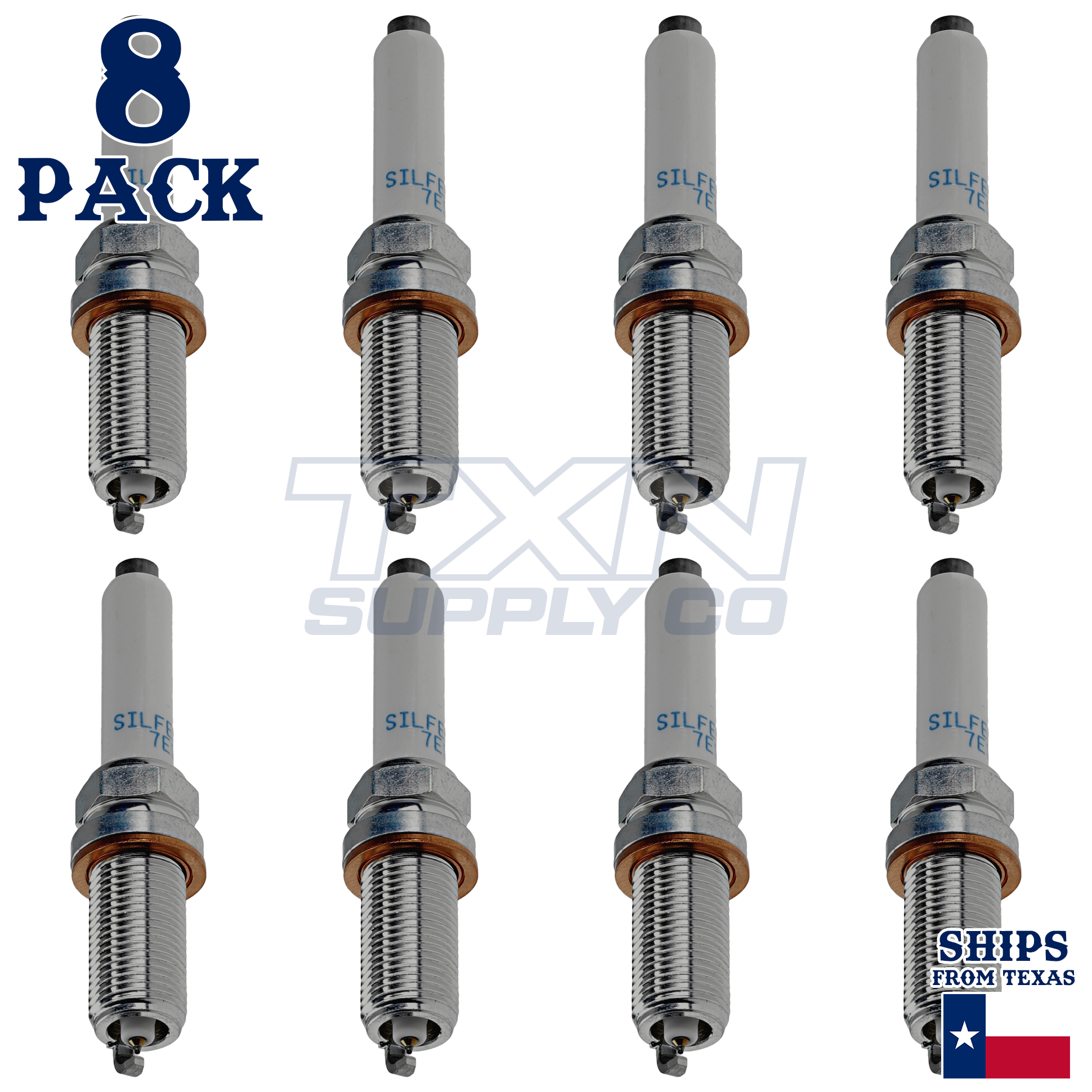 NGK 94712 SILFER8C7ES Spark Plugs 8 Pack - Image 1