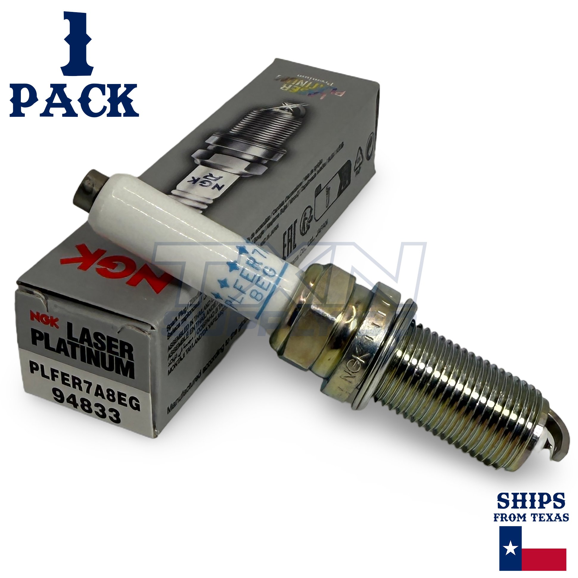 1 Pack NGK V-Power 94833 Spark Plug PLFER7A8EG - Image 1