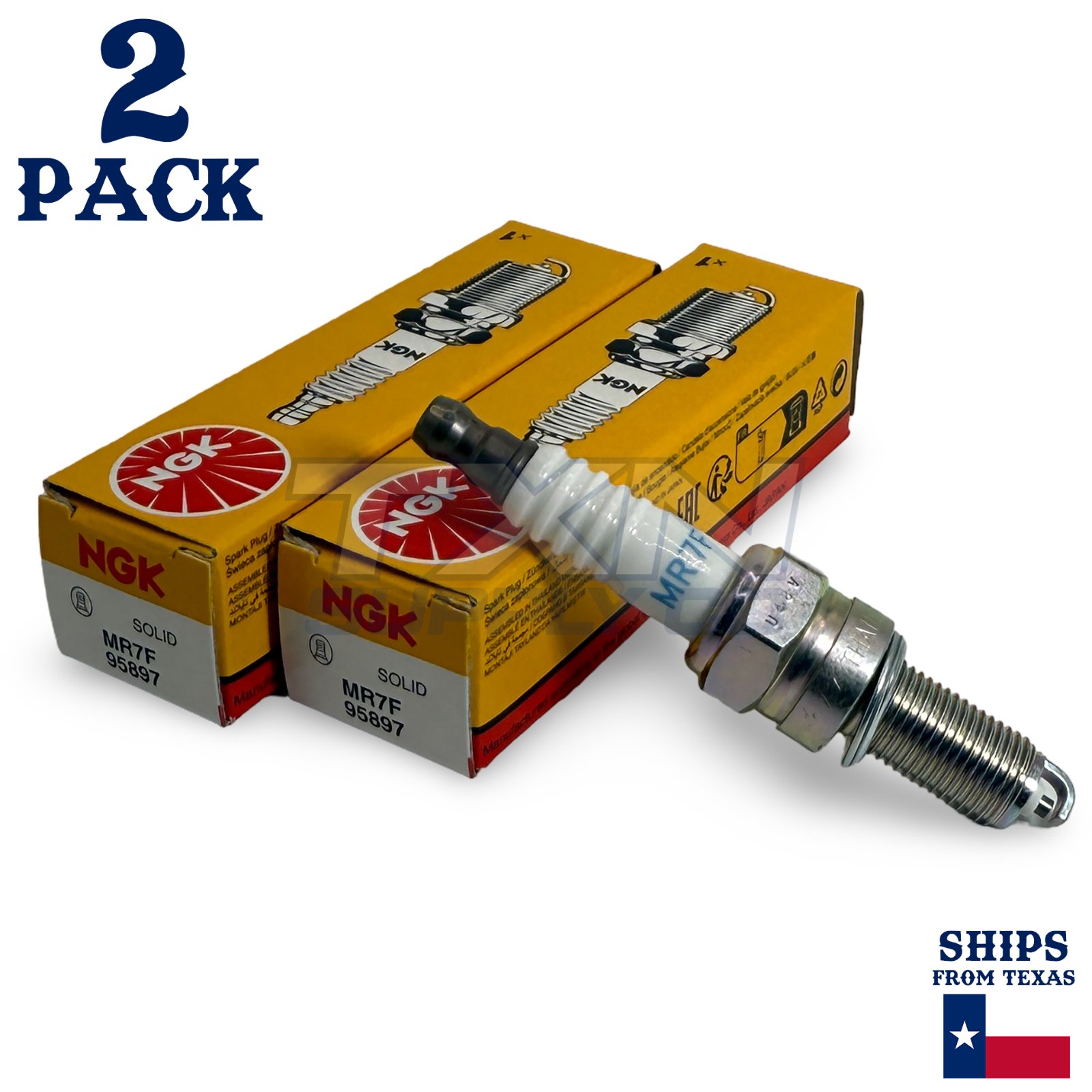 Polaris Ranger ACE General Sportsman 570 900 1000 Spark Plugs (NGK MR7F) PAIR - Image 1