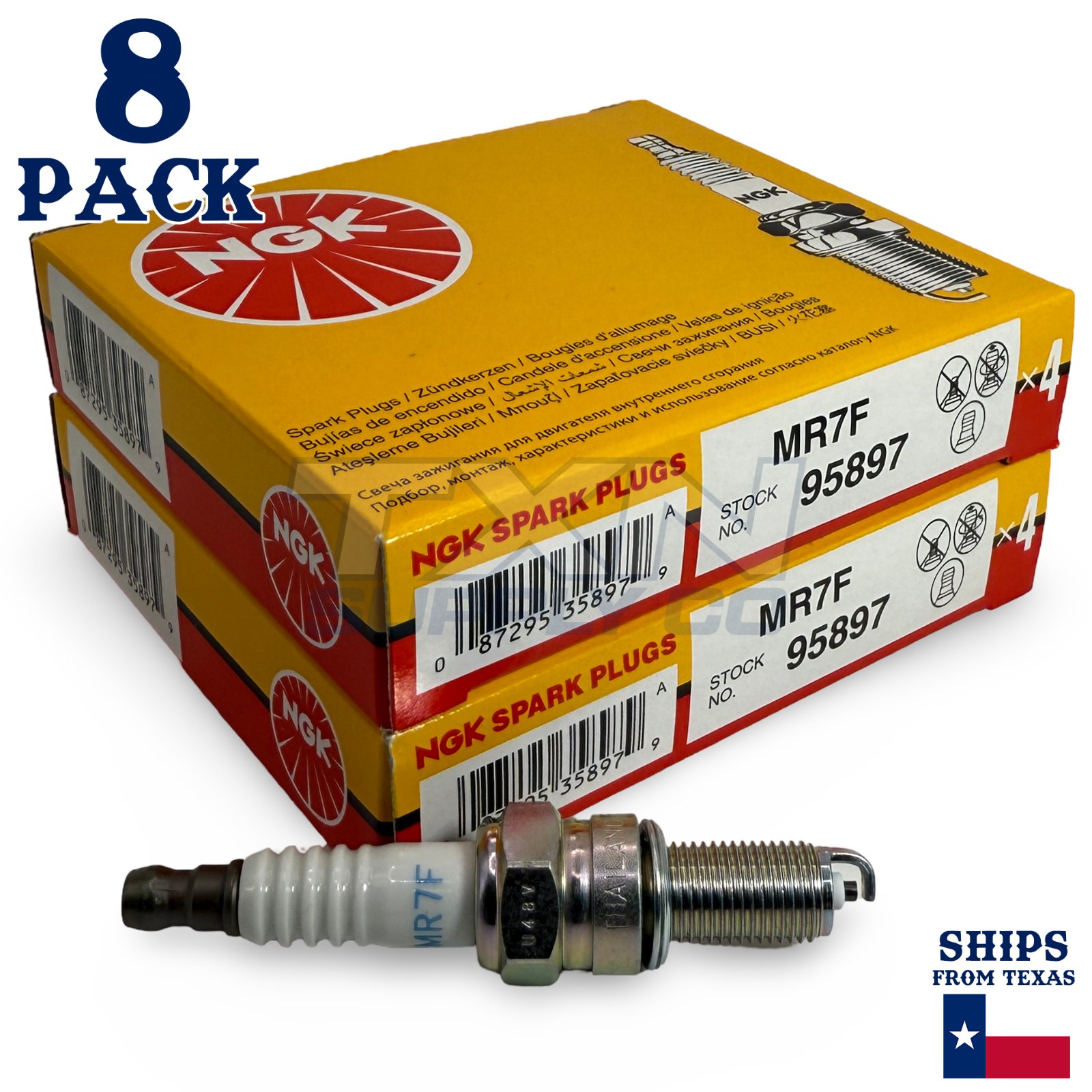 8 Pack NGK 95897 MR7F Spark Plugs for XG4YCX RG4YCX RG4PHP 992 349