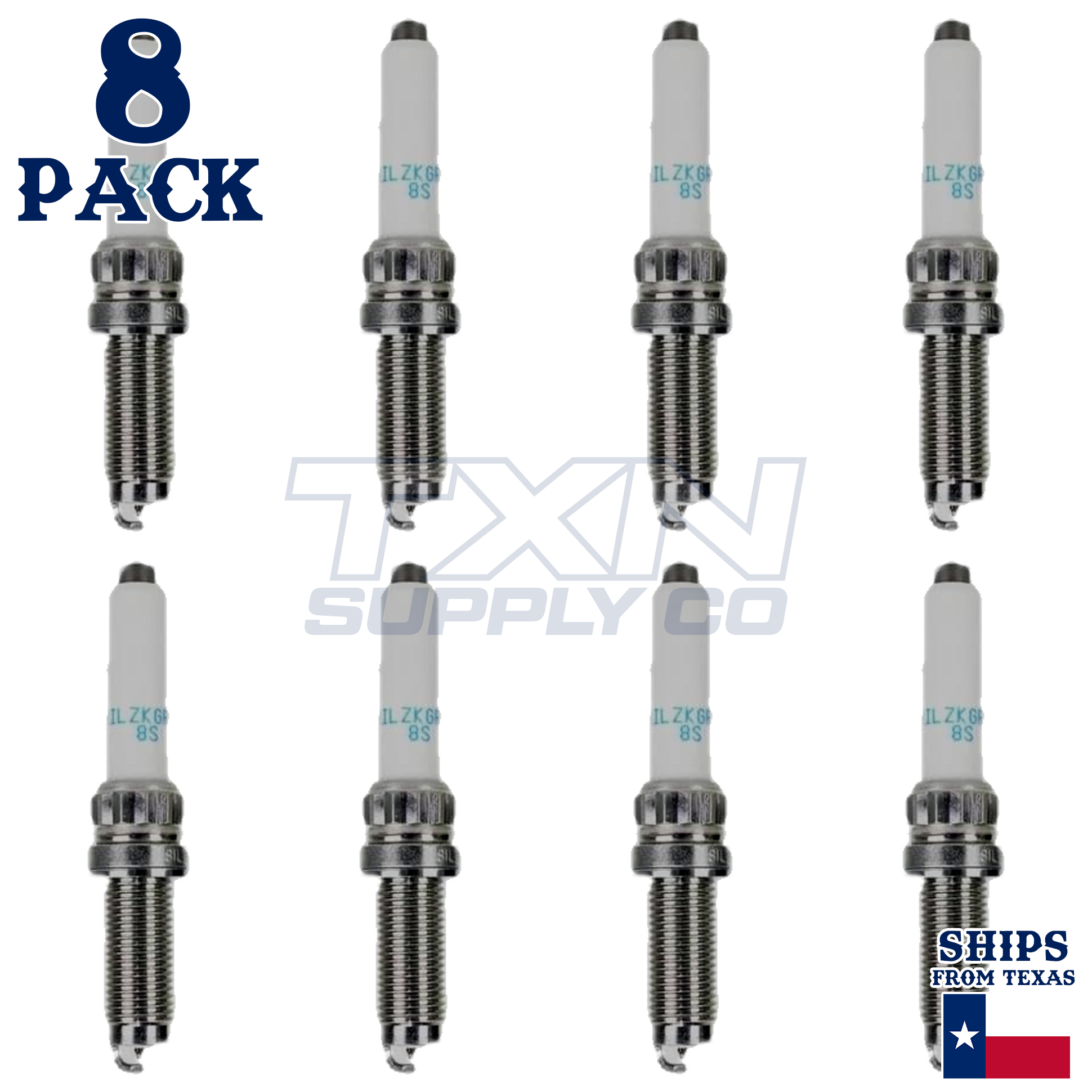 NGK 96206 SILZKGR8E8S Spark Plugs 8 Pack