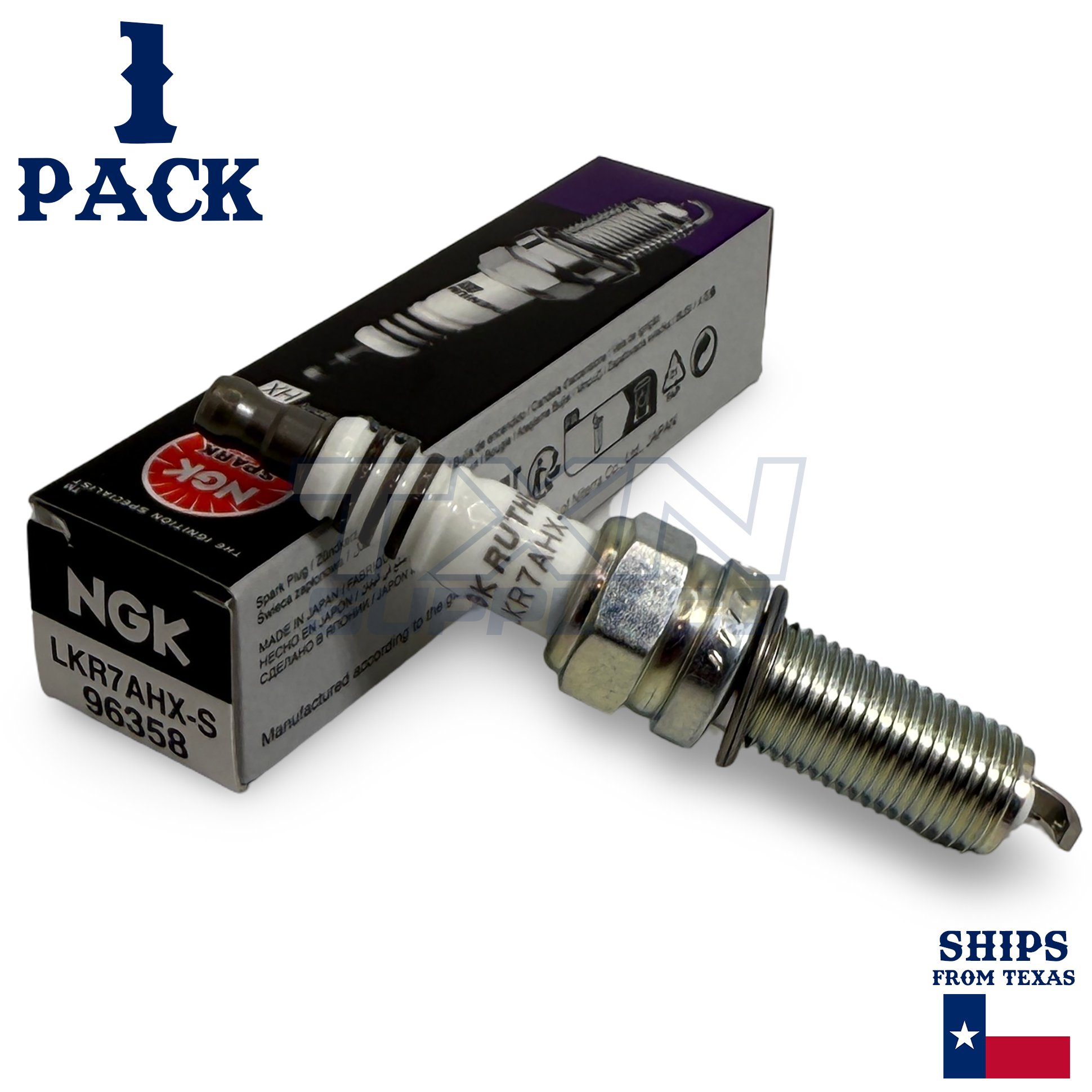 1 Pack NGK Ruthenium HX 96358 Spark Plugs LKR7AHX-S - Image 1