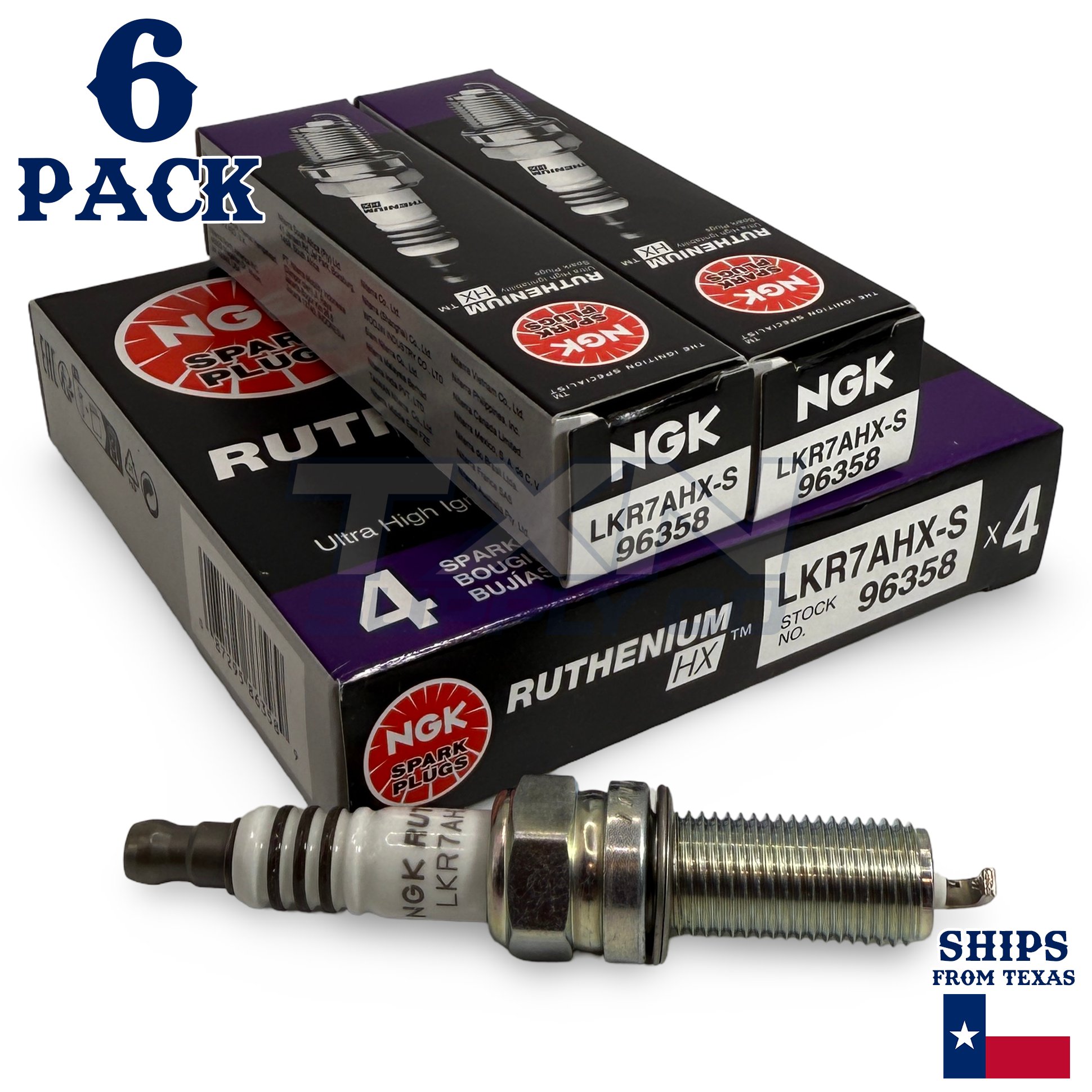 6 Pack NGK Ruthenium HX Spark Plugs 2015-2020 for Mitsubishi Outlander V6 3.0L - Image 1