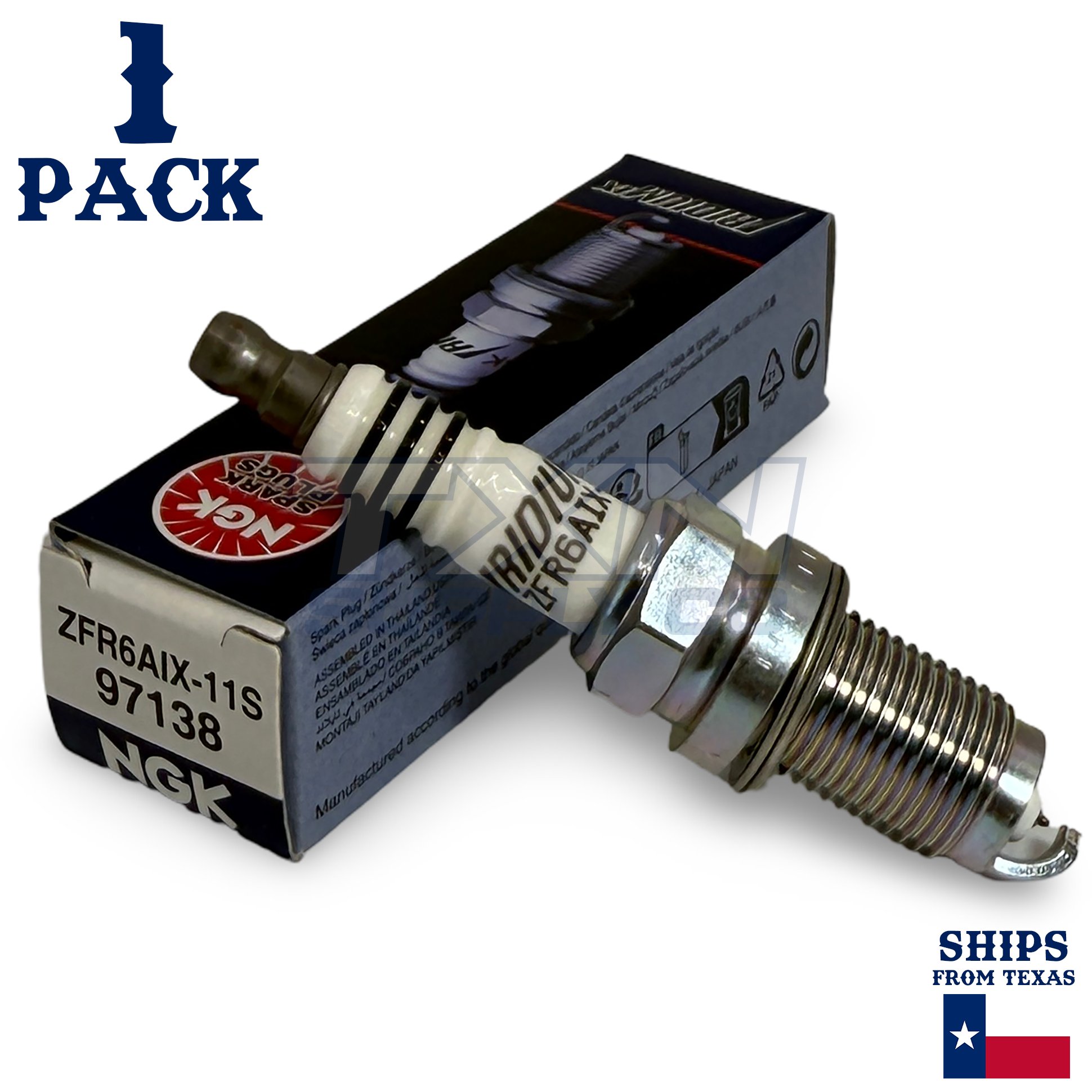 1 Pack NGK Iridium IX 97138 Spark Plugs ZFR6AIX-11S - Image 1