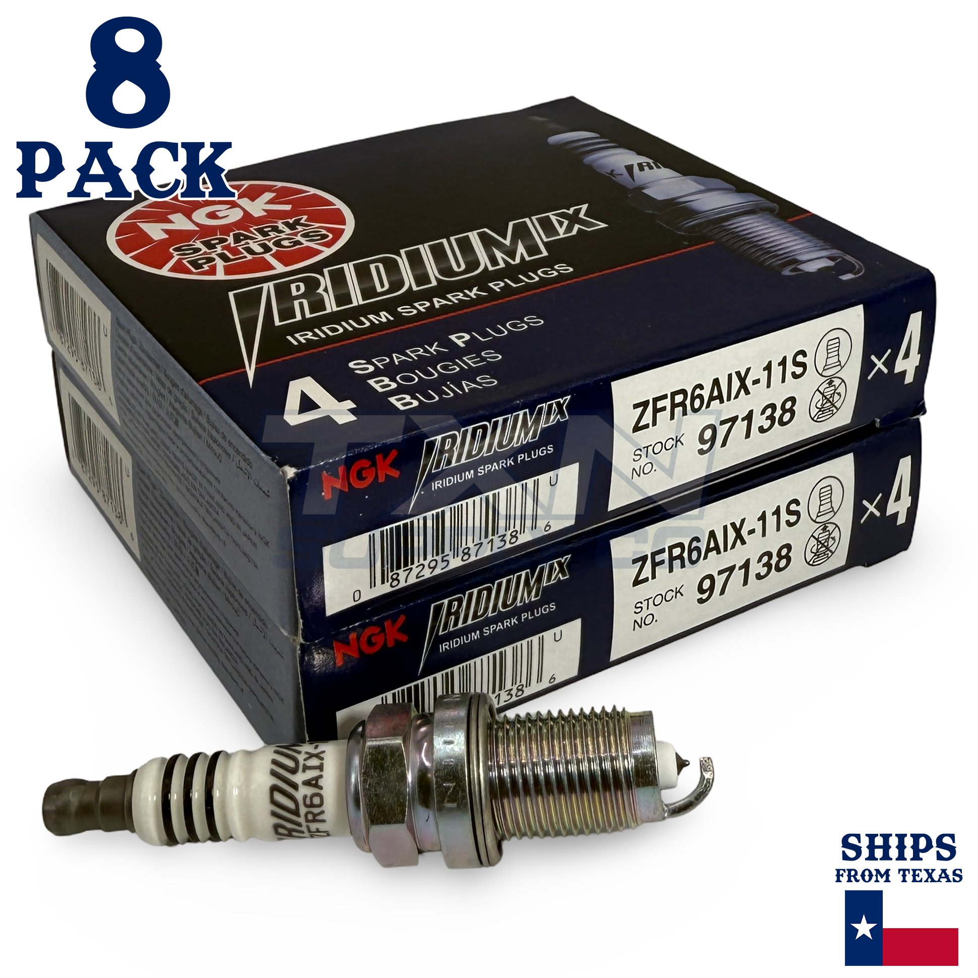 8 Pack NGK Iridium IX 97138 Spark Plugs ZFR6AIX-11S
