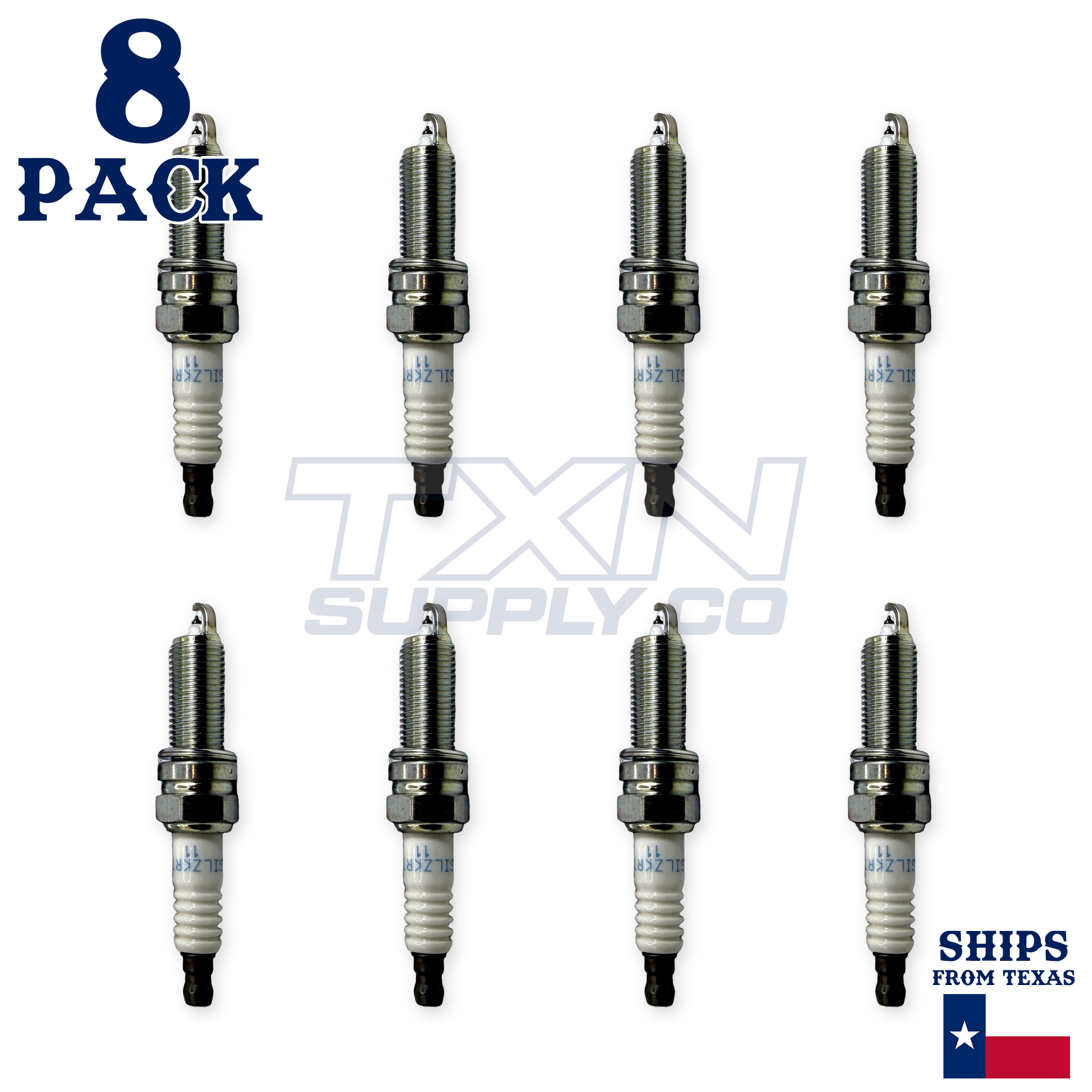 8 Pack NGK V-Power 9723 Spark Plugs SILZKR7B11 - Image 2