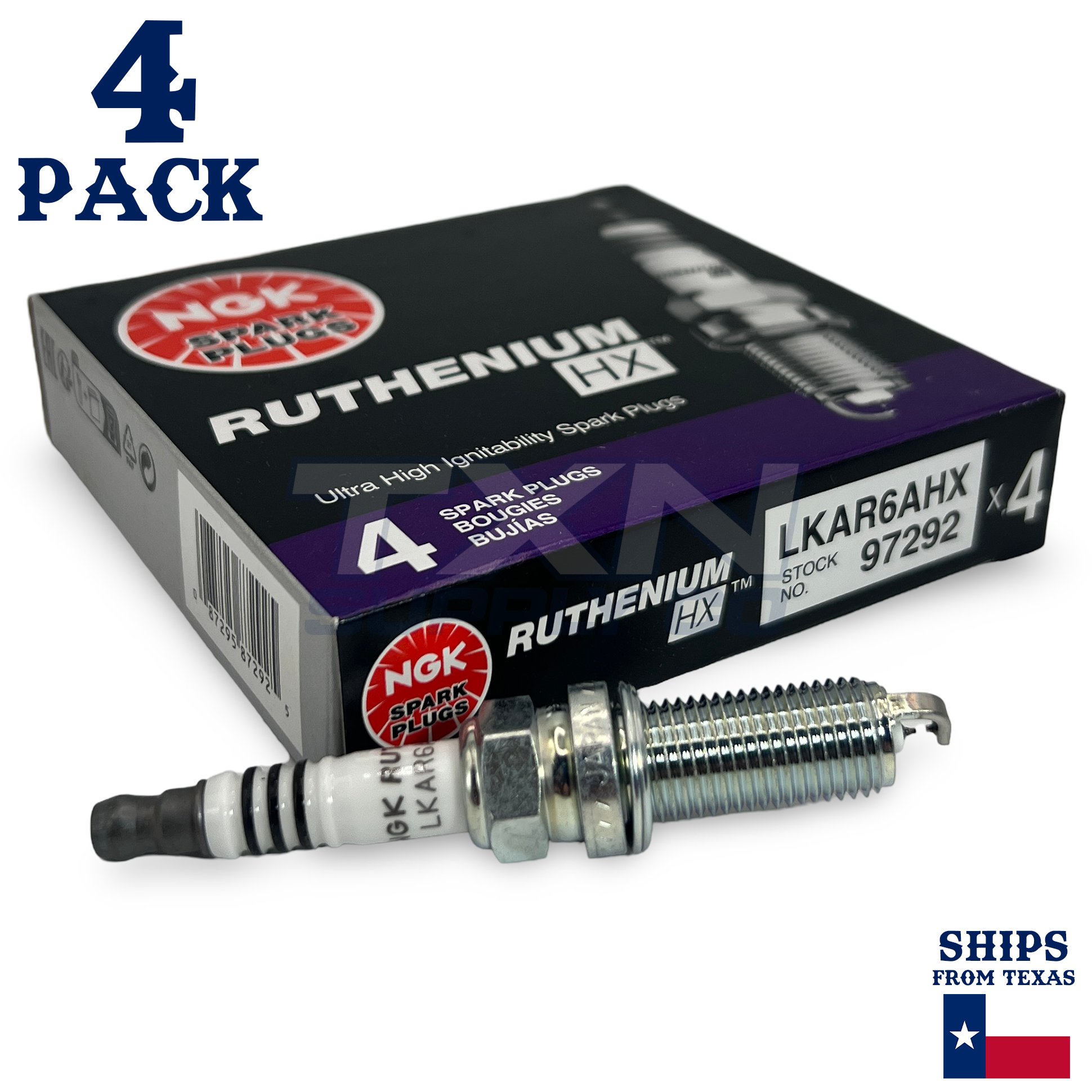 4 Pack NGK Ruthenium HX Spark Plugs 2007-2012 for Nissan Versa L4 1.8L - Image 1