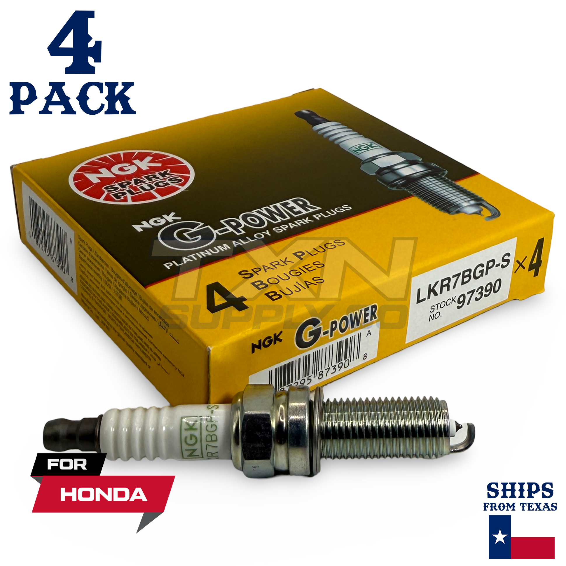 4 Pack NGK G-Power Spark Plugs 2012-2014 for Honda CR-V L4 2.4L - Image 1