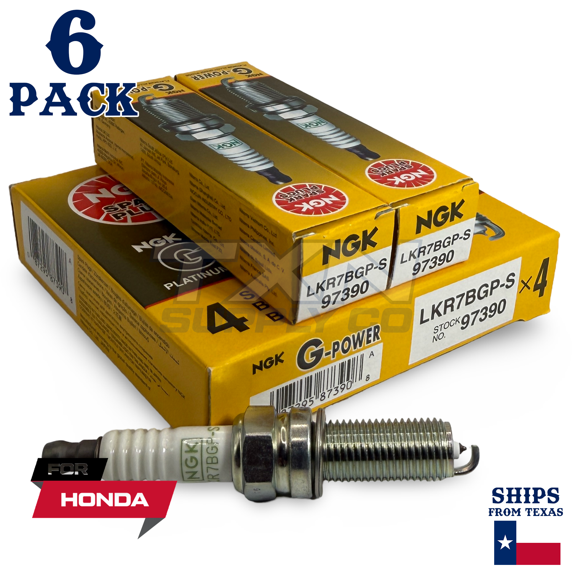 6 Pack NGK G-Power Spark Plugs 2012-2014 for Honda Crosstour V6 3.5L - Image 1