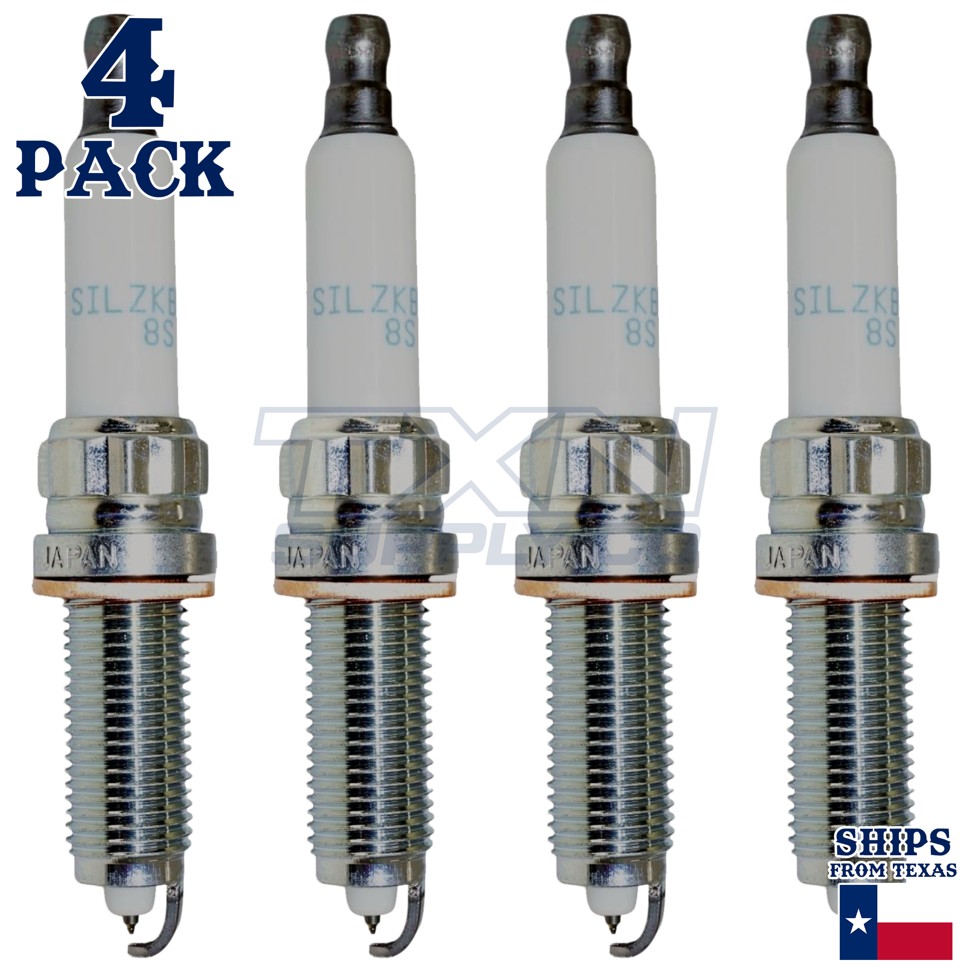NGK 97506 SILZKBR8D8S Spark Plugs 4 Pack